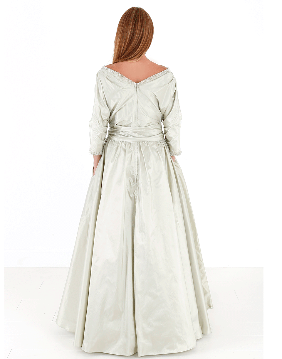 CATHERINE REGEHR-Circle Skirt Gown-CELADON