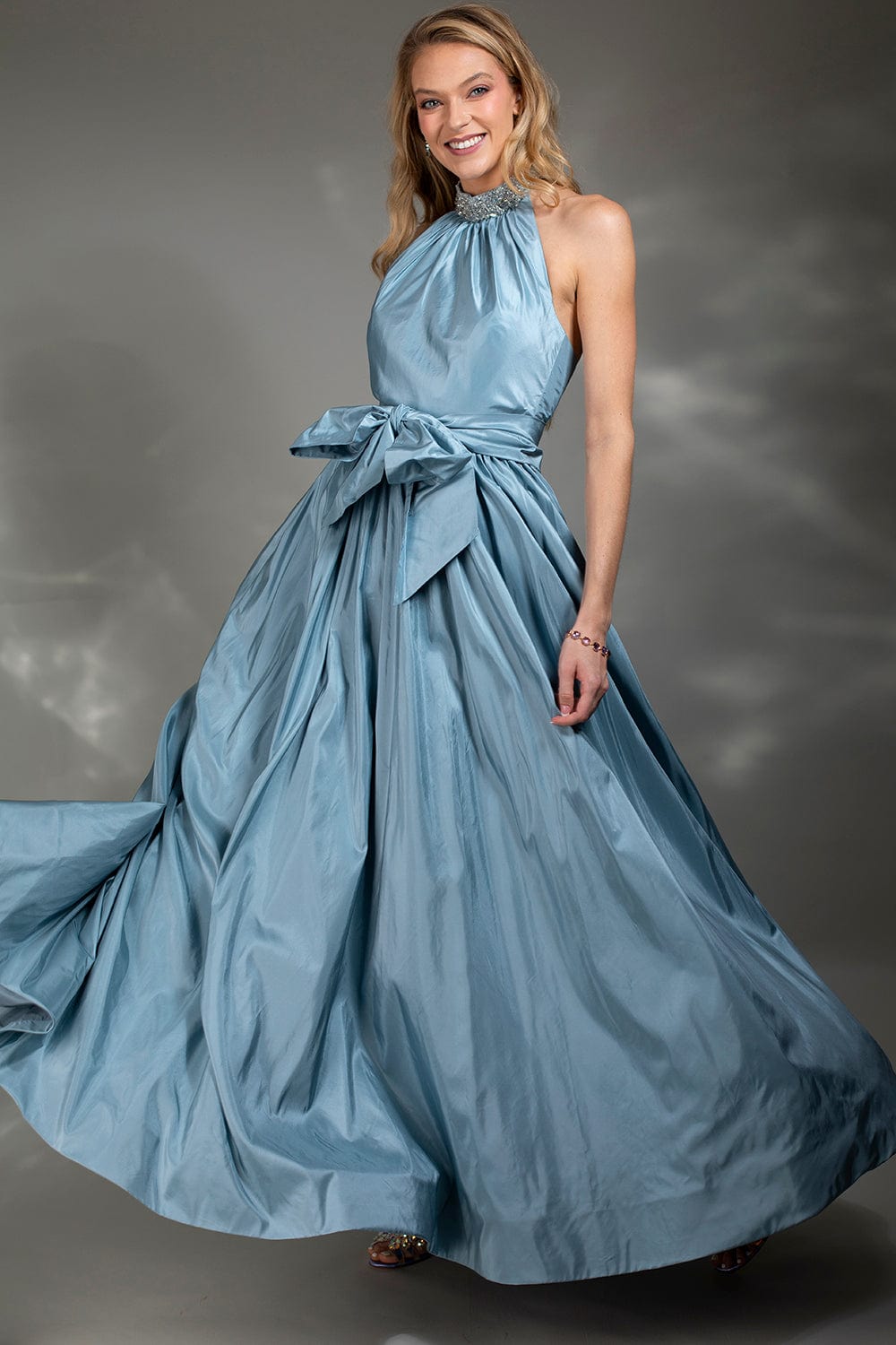 Gem T Neck Gown Ball Gown Skirt