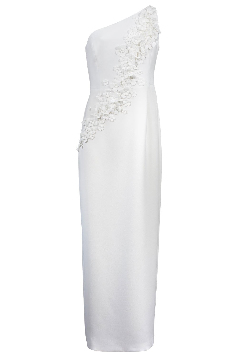 CATHERINE REGEHR-One Shoulder Blossom Gown-