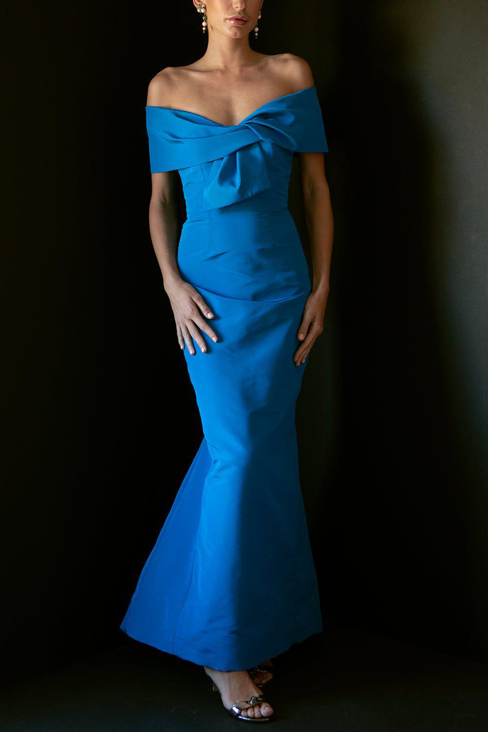 CATHERINE REGEHR-Off Shoulder Picard Gown-