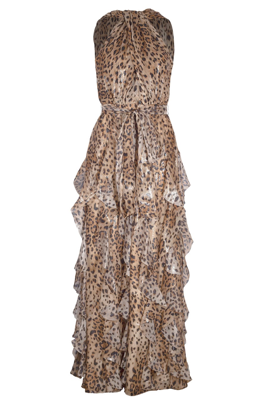 CATHERINE REGEHR-Portofino Halter Gown-LEOPARD