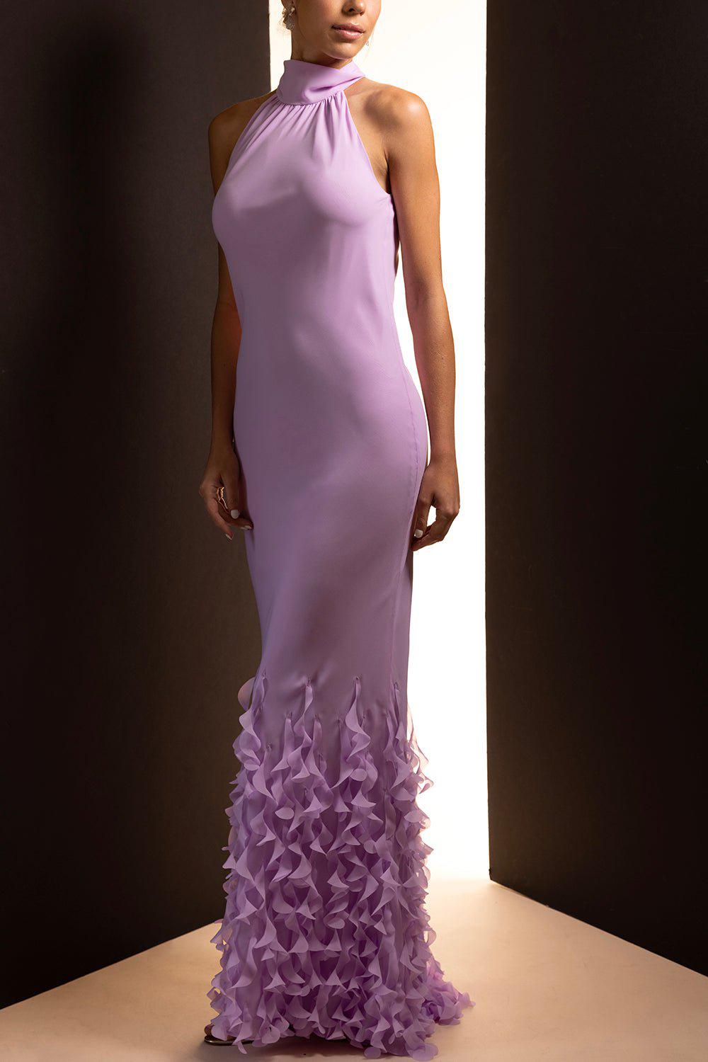 CATHERINE REGEHR-Spiral Hem Sheath Dress-