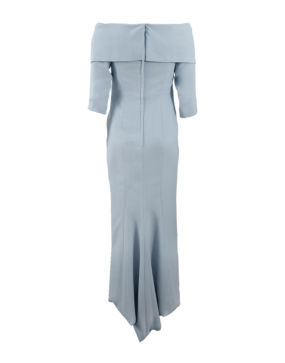 CATHERINE REGEHR-Off Shoulder Grace Gown-LTBLUE