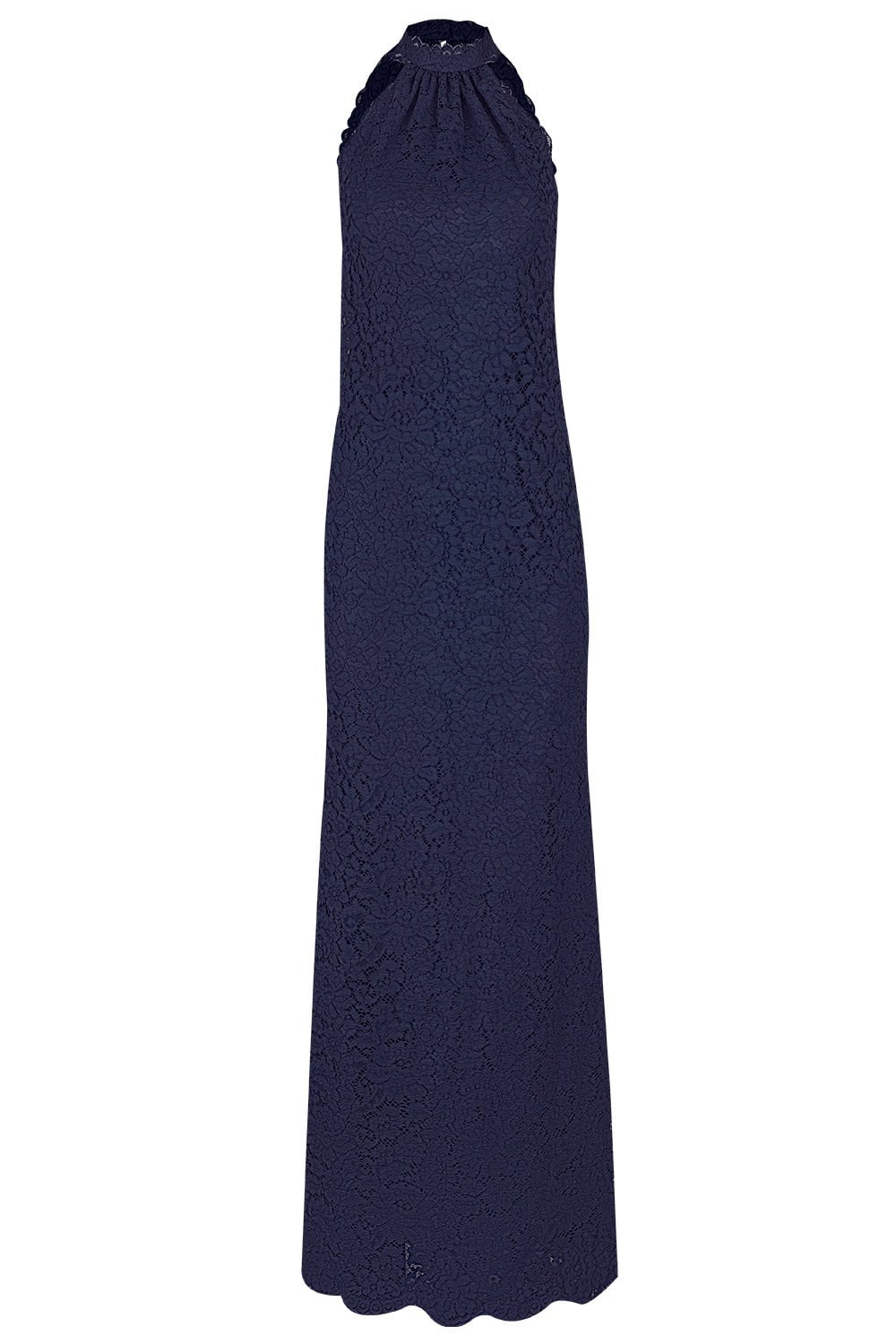 CATHERINE REGEHR-T Neck Lace Gown-NAVY