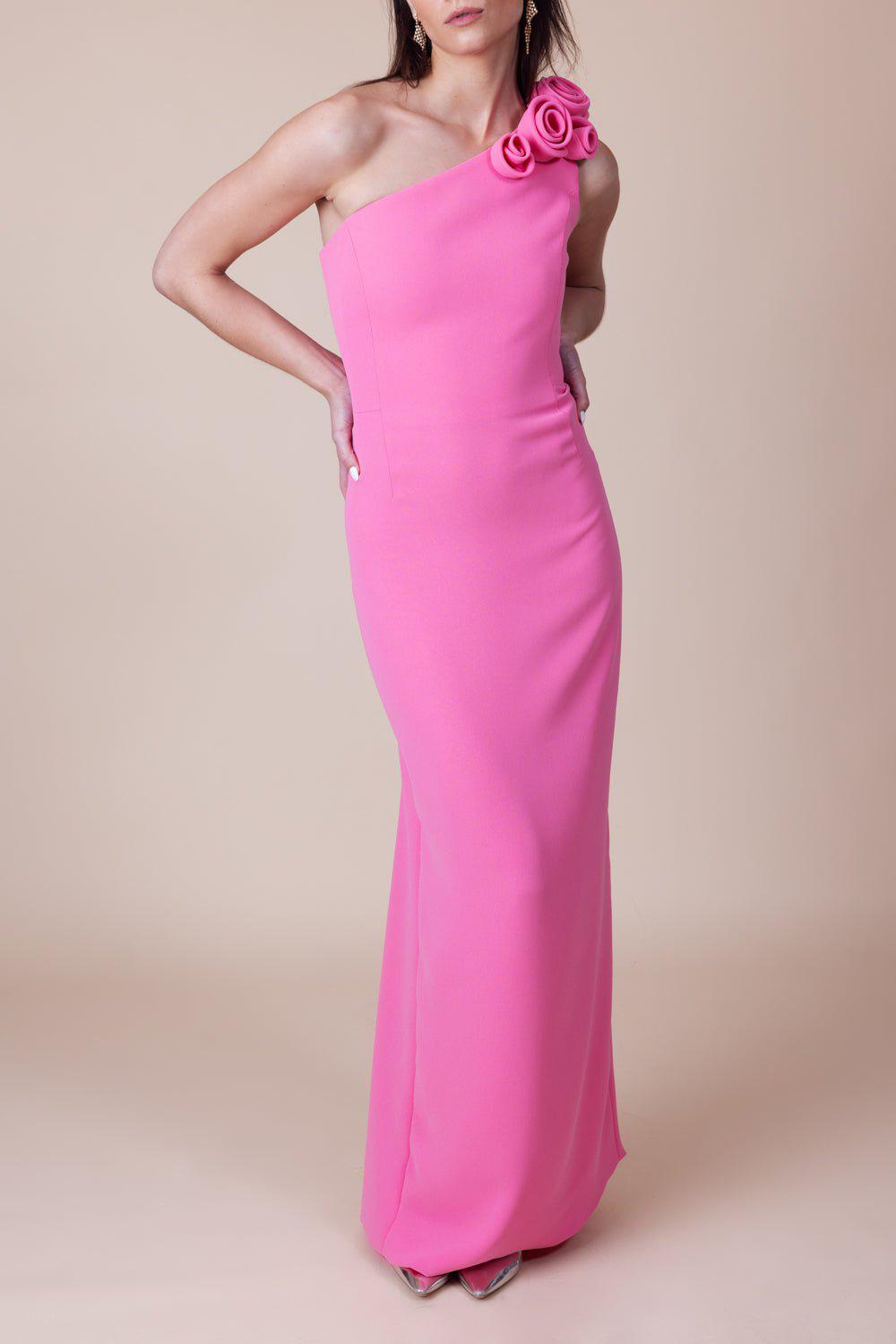 One Shoulder Floral Gown CATHERINE REGEHR Marissa Collections — free download