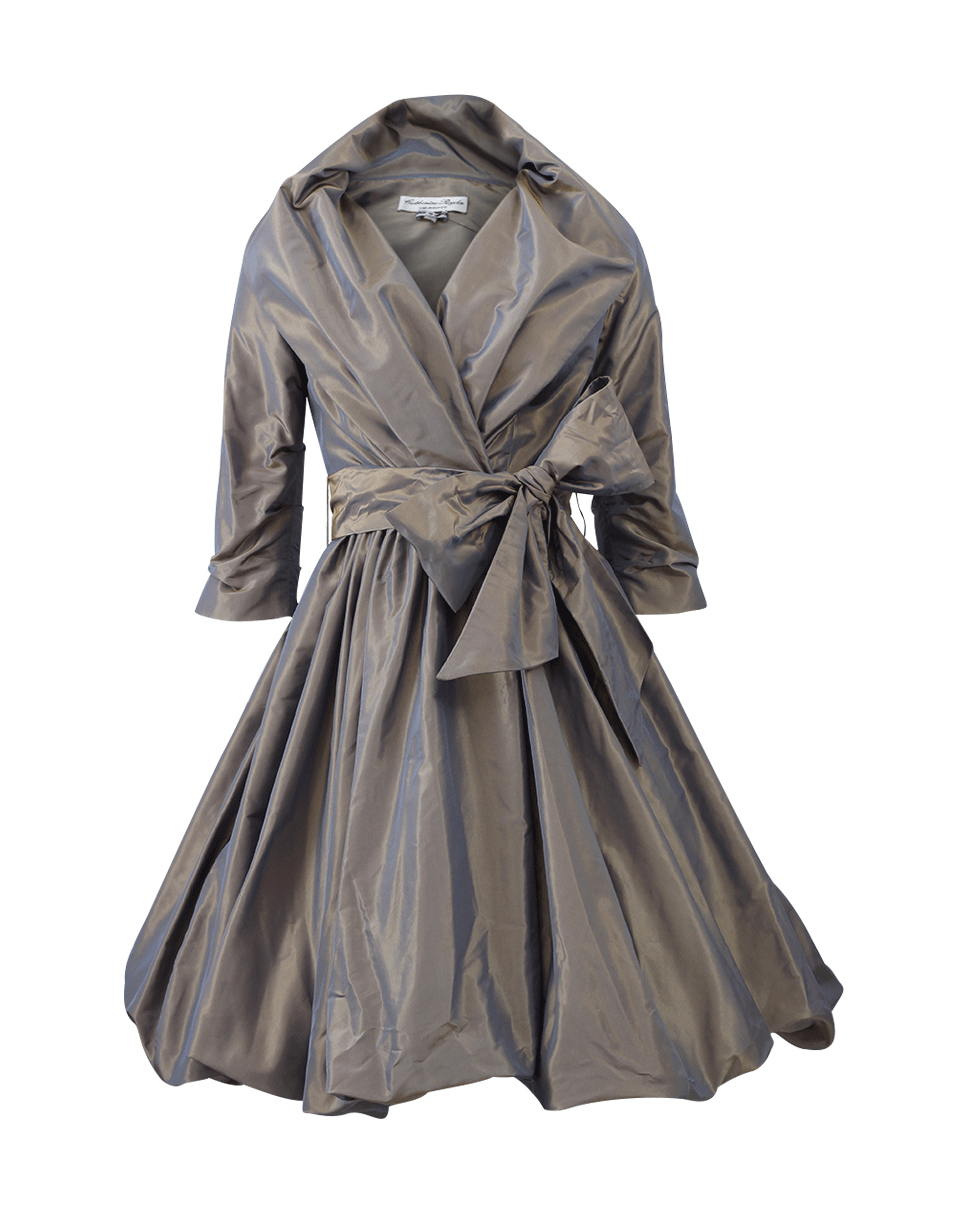CATHERINE REGEHR-Shawl Collar Bubble Wrap Dress-