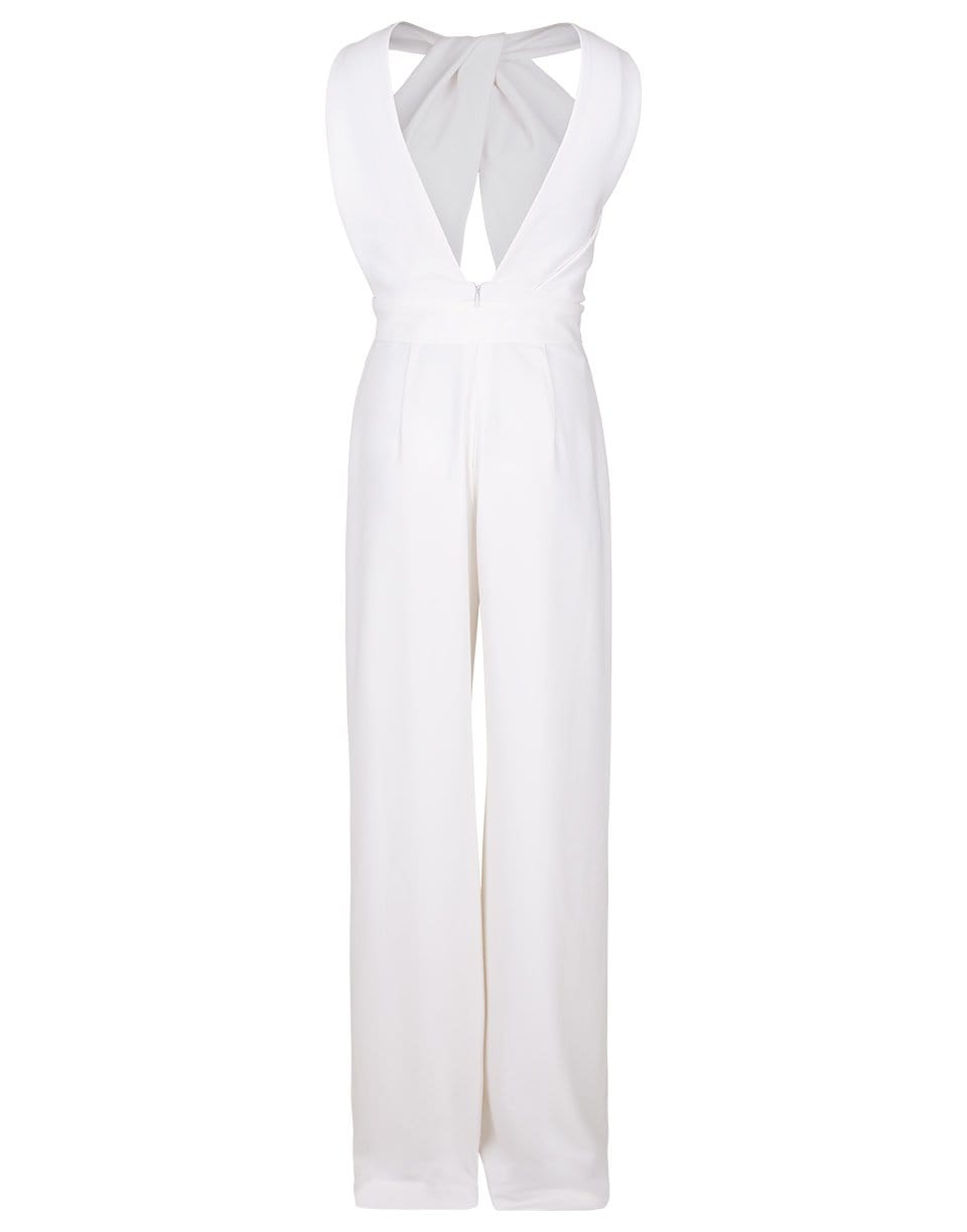 CATHERINE REGEHR-Ivory Wrap Style Jumpsuit-IVORY