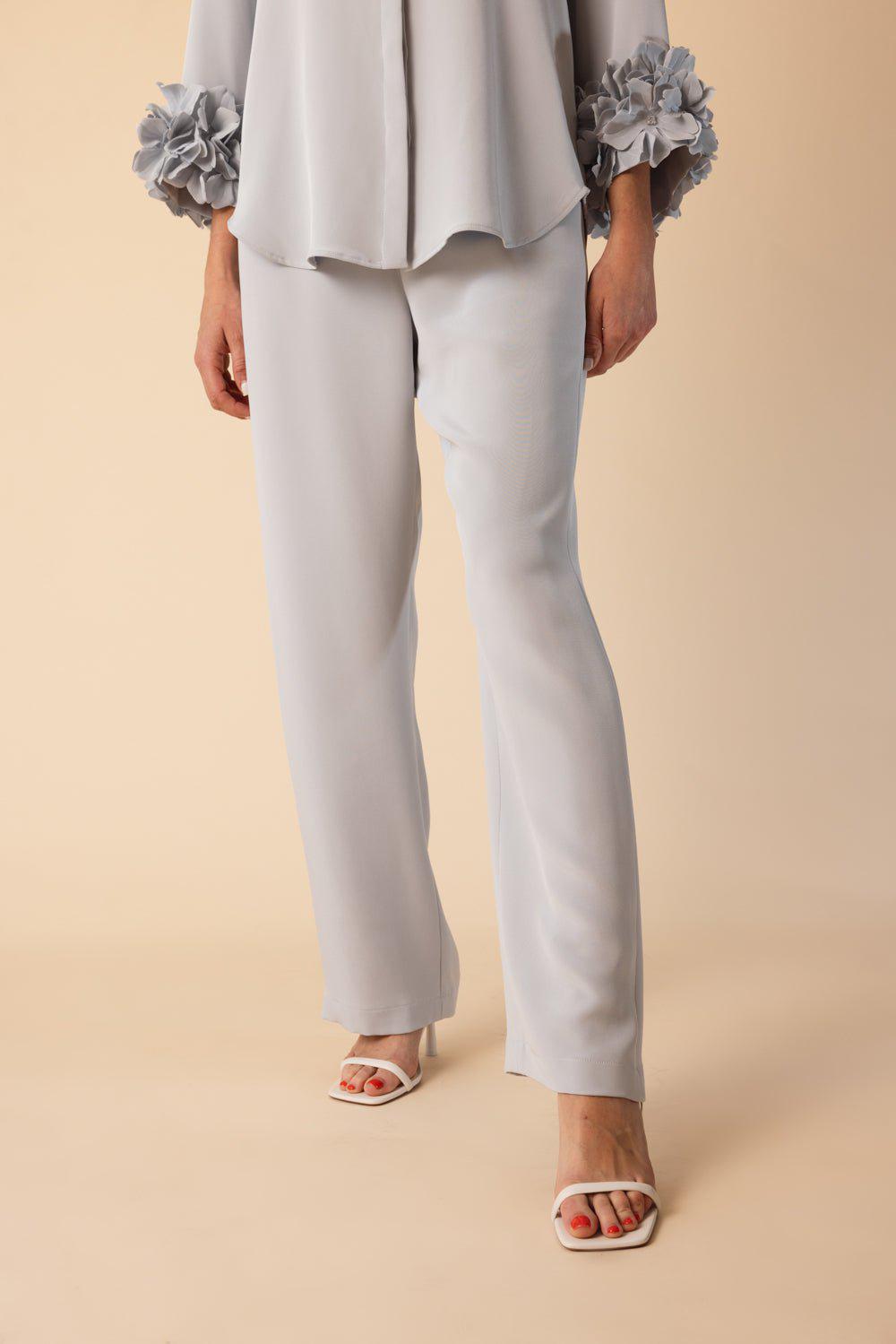 CATHERINE REGEHR-Classic Pull On Pant - Silver Blue-