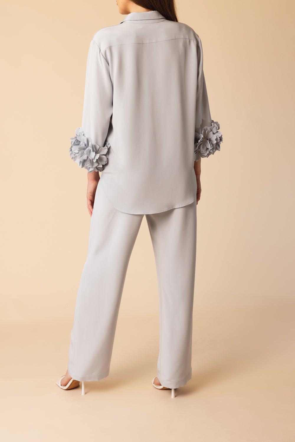 CATHERINE REGEHR-Classic Pull On Pant - Silver Blue-