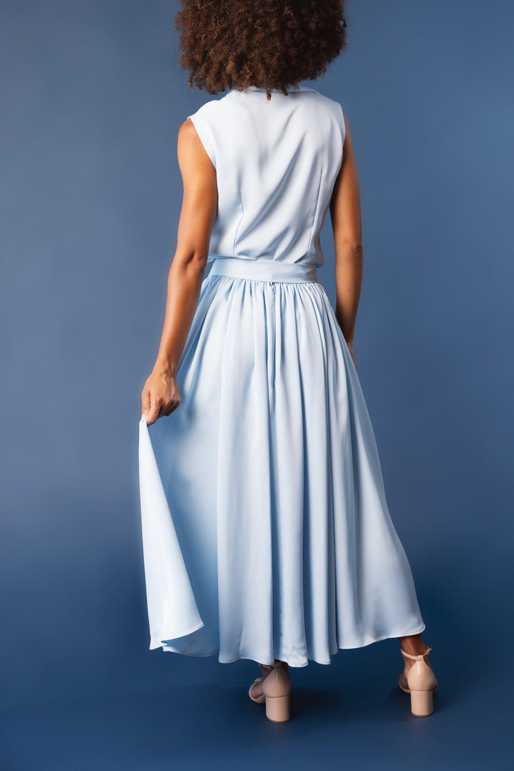 CATHERINE REGEHR-Gathered Vintage Midi Skirt-