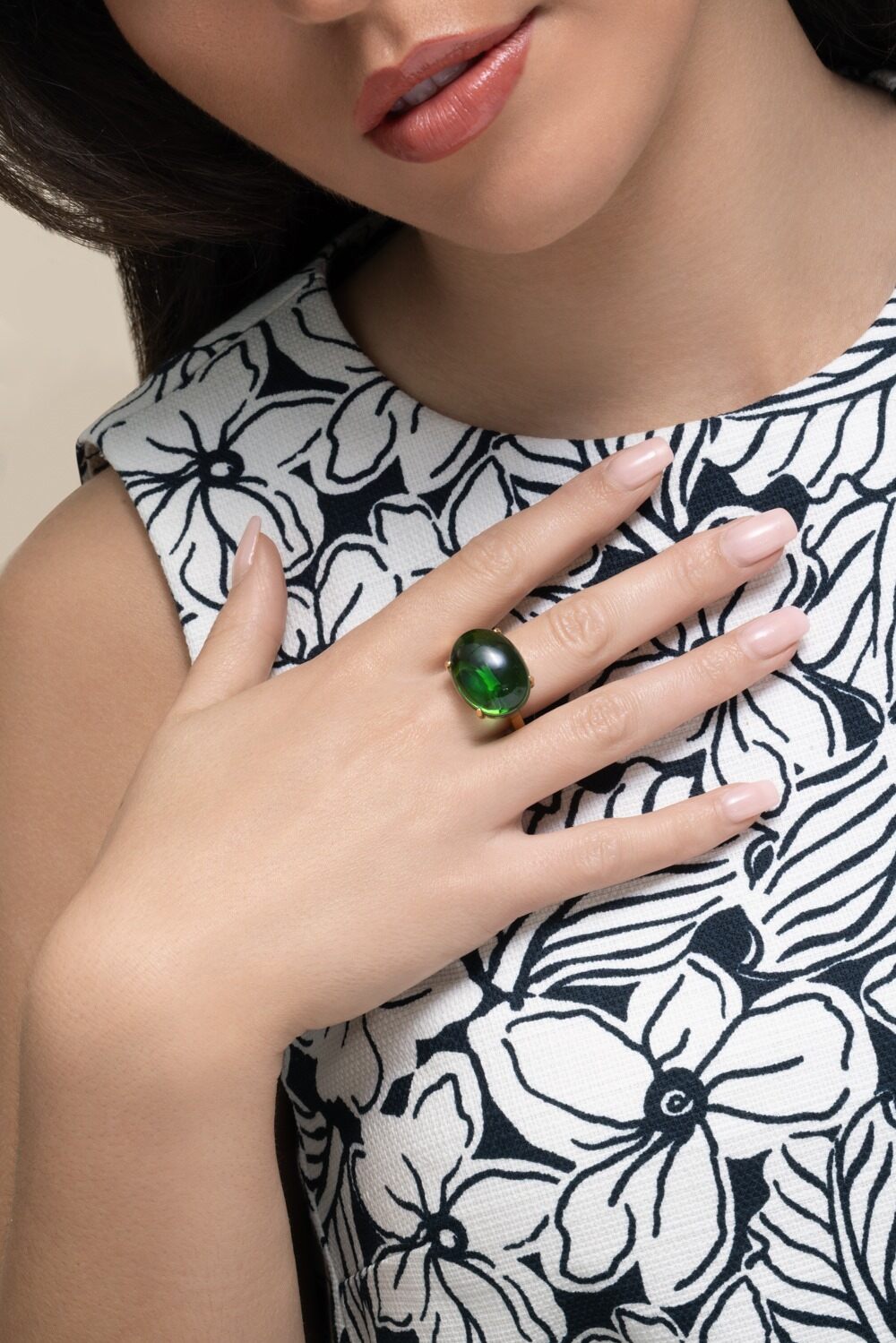 Green Quartz Gabriela Ring-GREEN-7.75-JEWELRYBOUTIQUERING-BOUNKIT JEWELRY