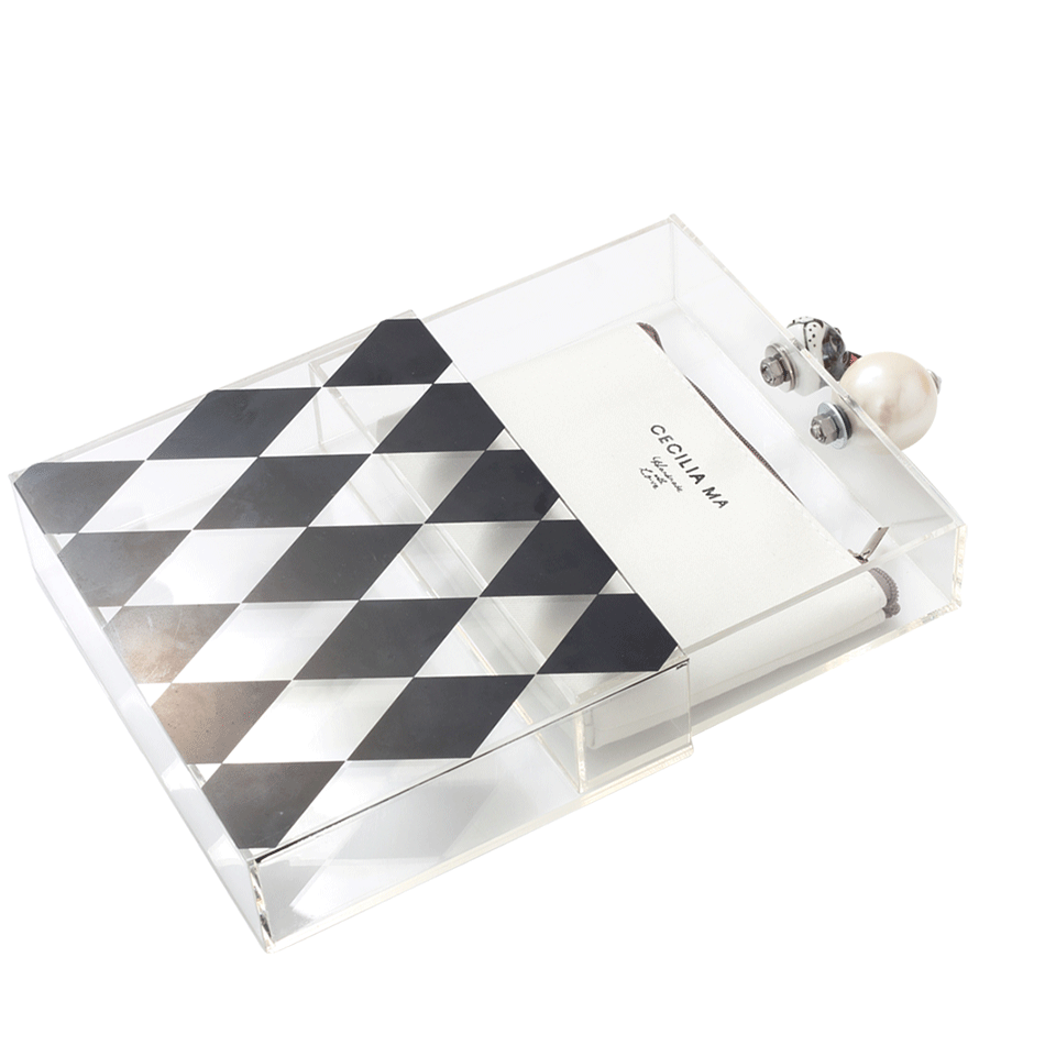 CECILIA MA COUTURE-Bulldog Clutch-CLEAR