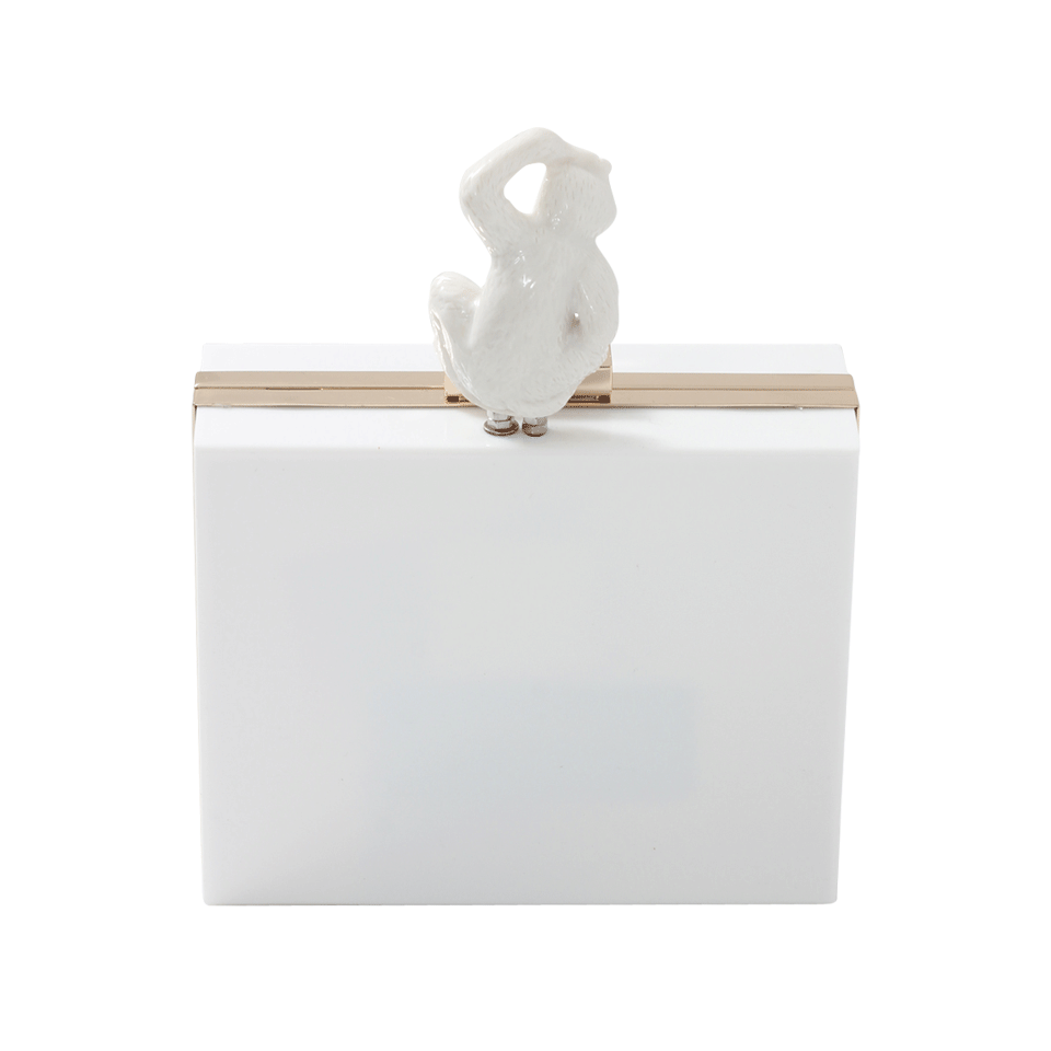CECILIA MA COUTURE-Monkey Magic Clutch-WHITE