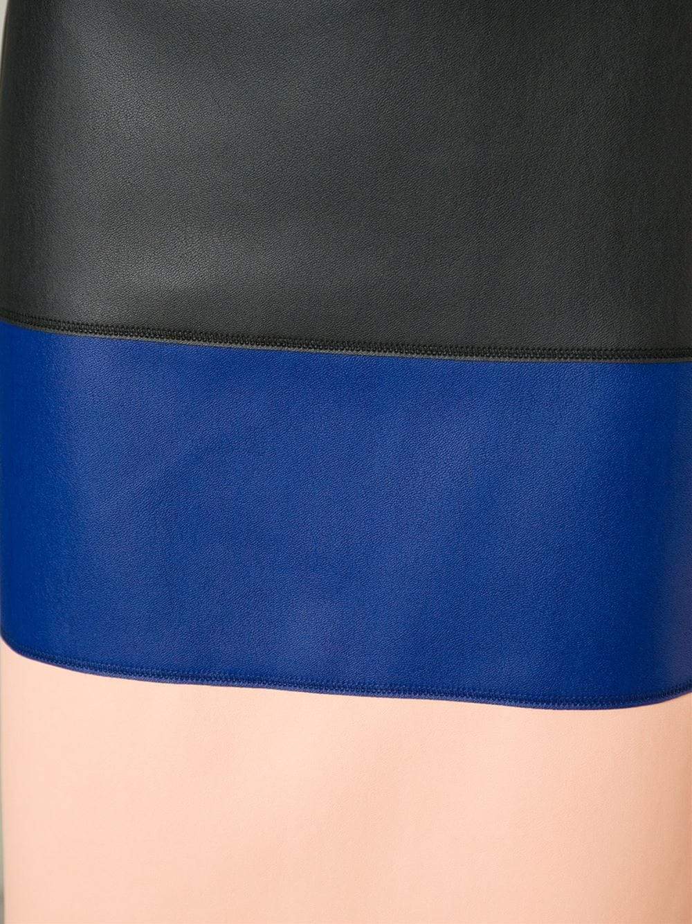 CEDRIC CHARLIER-Color Block Pencil Skirt-