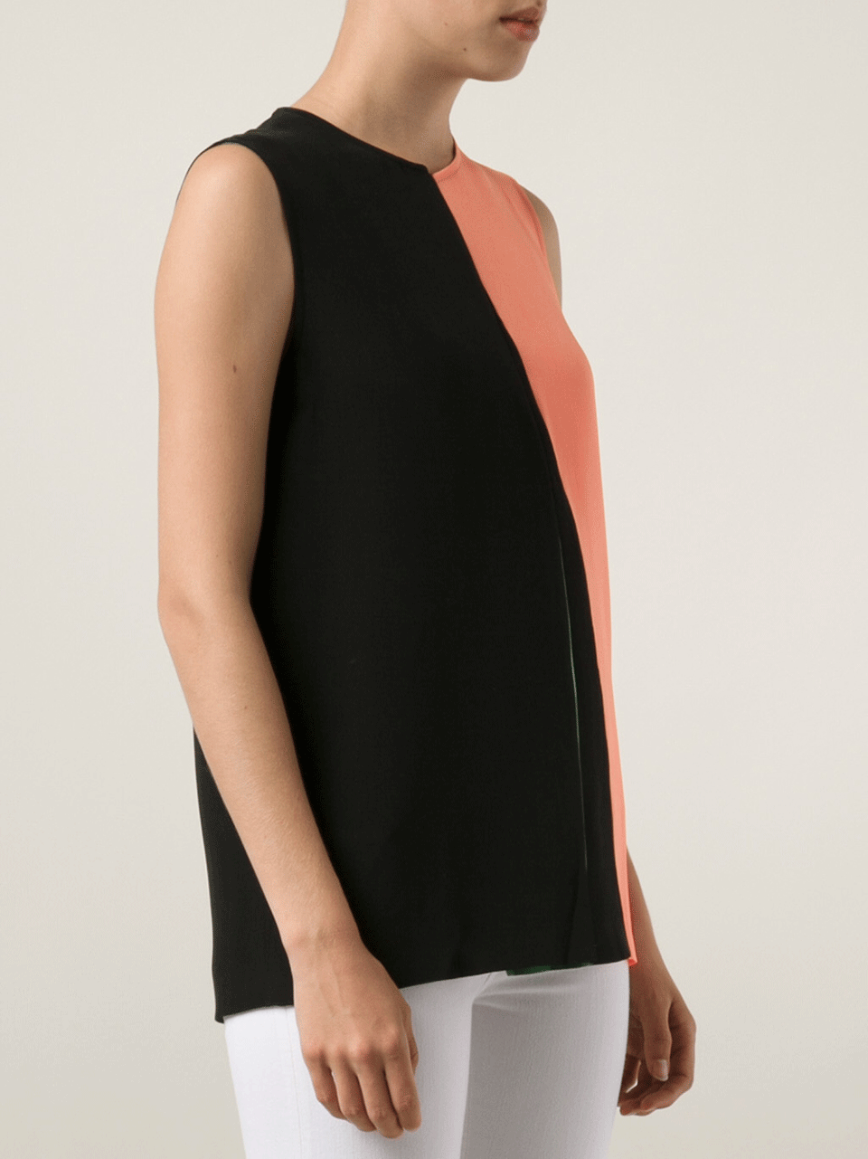 CEDRIC CHARLIER-Crewneck Colorblock Top-