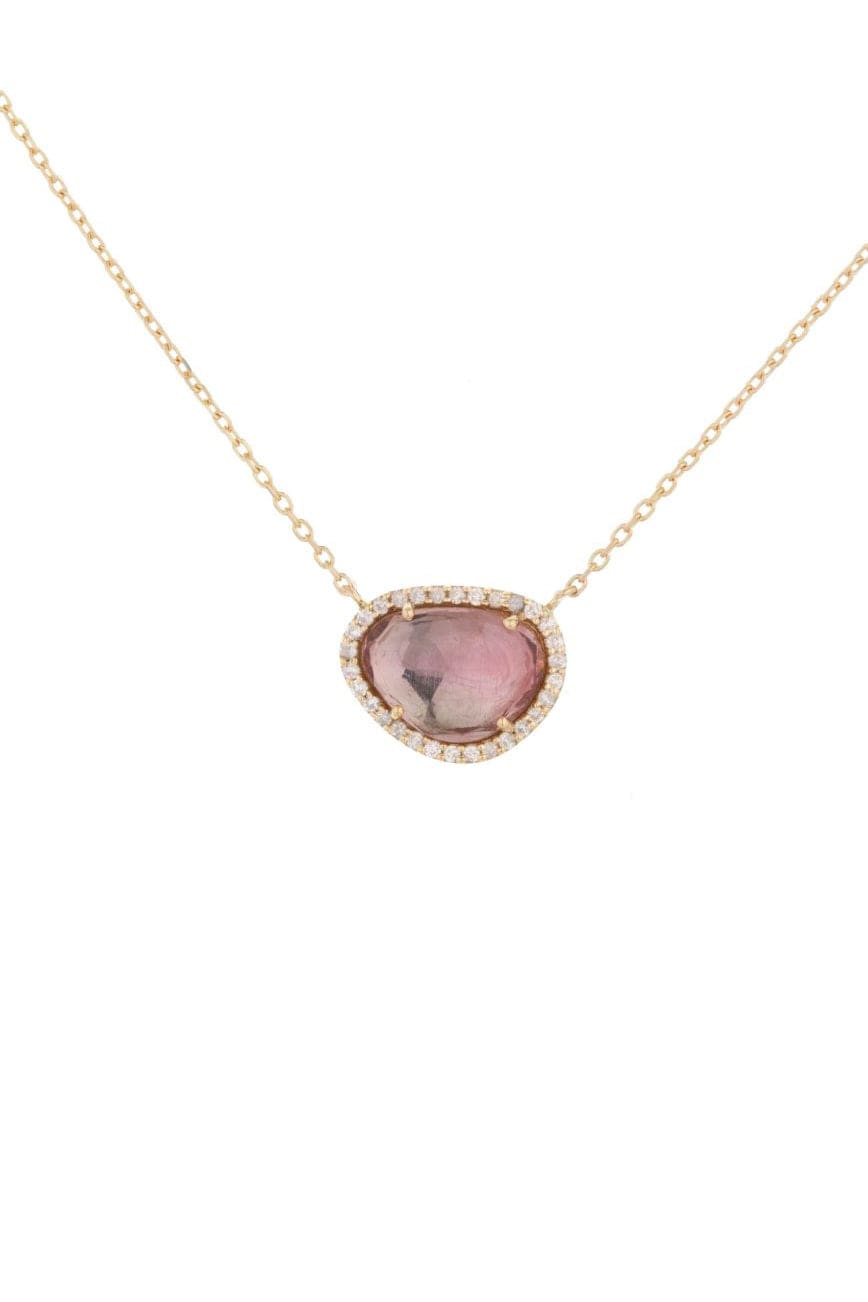 CELINE DAOUST-Pink Tourmaline Stella Necklace-YELLOW GOLD