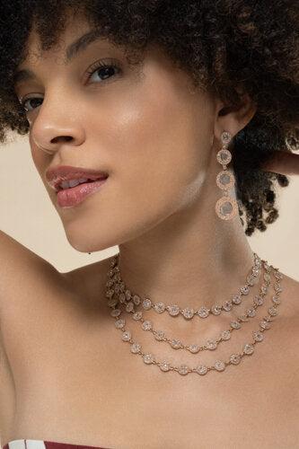 Diamond Eternity Drop Earrings-ROSE GOLD-JEWELRYFINE JEWELEARRING-COOMI