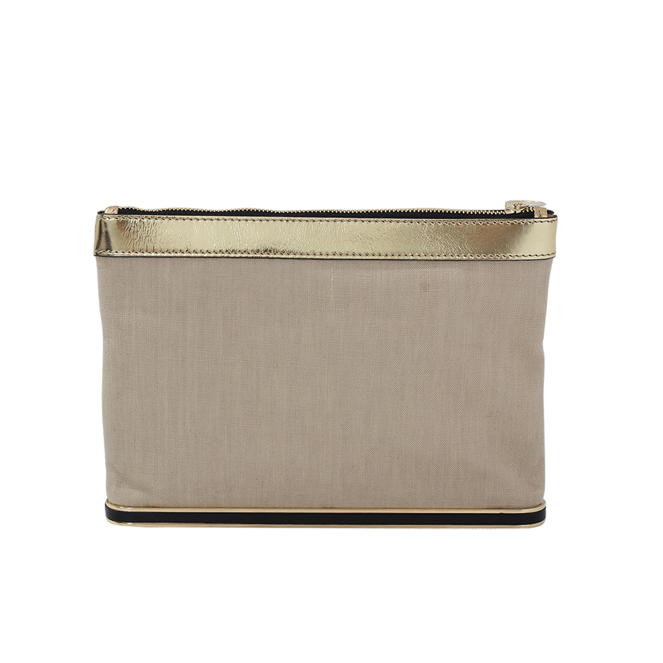 CHARLOTTE OLYMPIA-Ari Clutch With Gem Detail-BLK/BGE