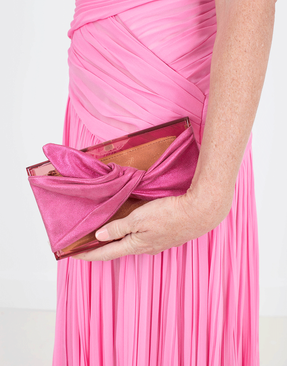 CHARLOTTE OLYMPIA-Wrapped Up Pandora Clutch-PINK