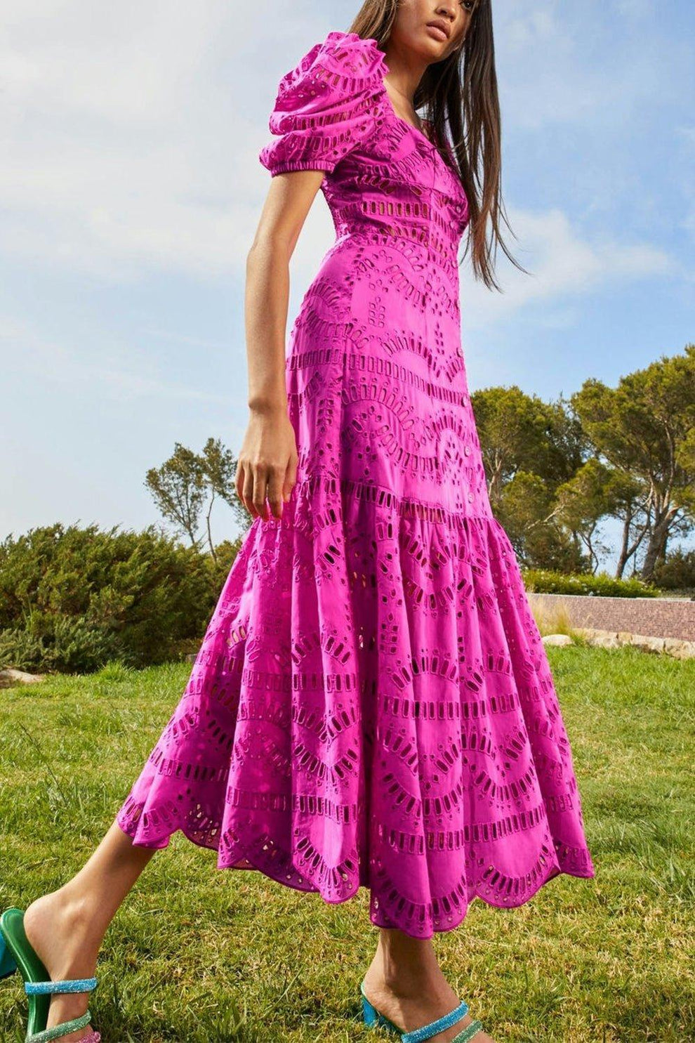 charo ruiz pink dress Spiana Dress