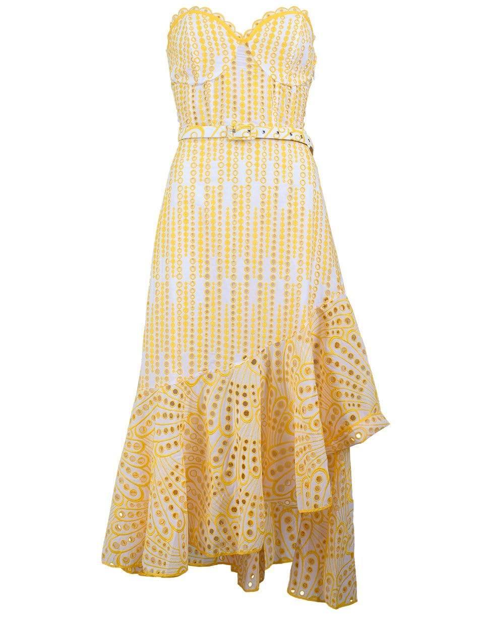 CHARO RUIZ IBIZA-Aurora Strapless Long Eyelet Dress-