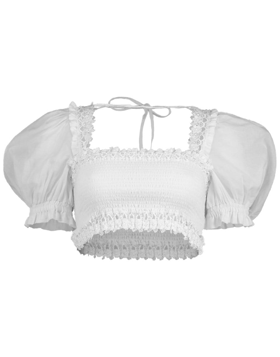 CHARO RUIZ IBIZA-Short Sleeve Cropped Tie Front Judy Top-