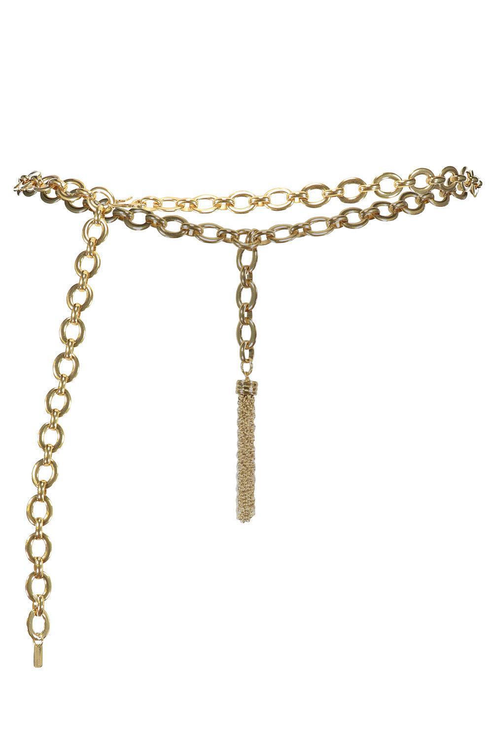 The Chloé Pompoms belt-VINTAGE GOLD-O/S-ACCESSORIEBELTS-CHLOÉ