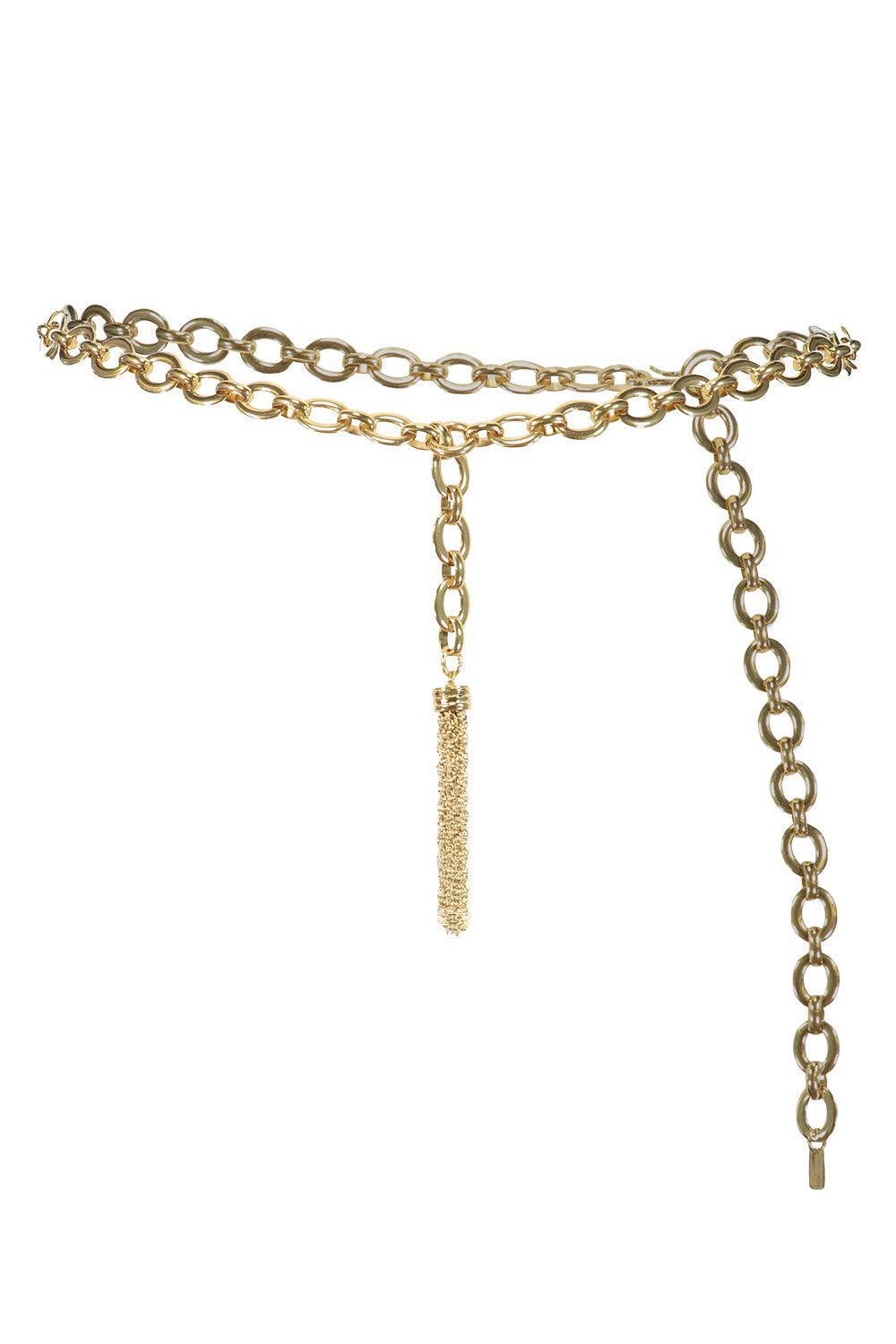 The Chloé Pompoms belt-VINTAGE GOLD-O/S-ACCESSORIEBELTS-CHLOÉ
