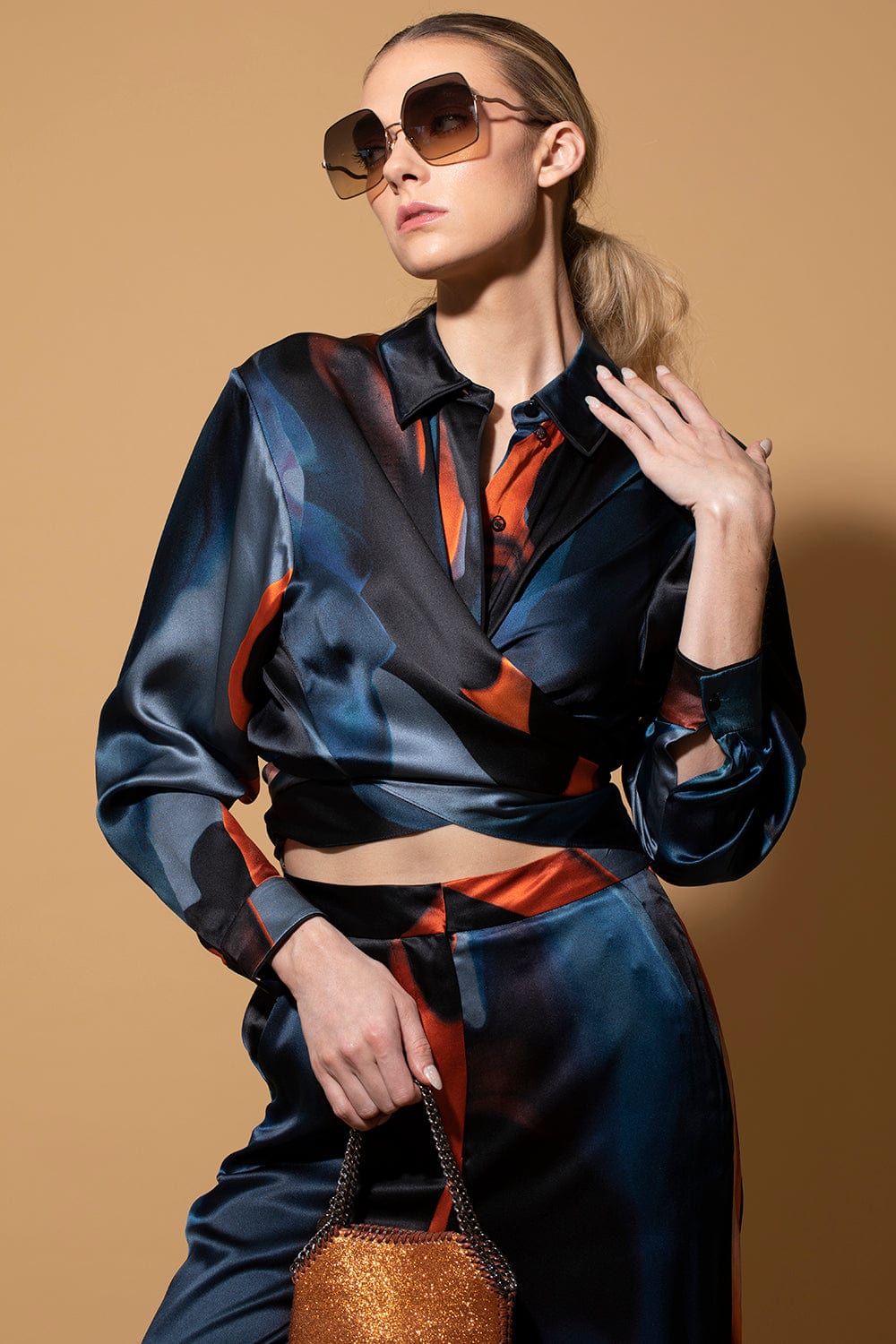 CHLOÉ-Square Sunglasses-BEIGE