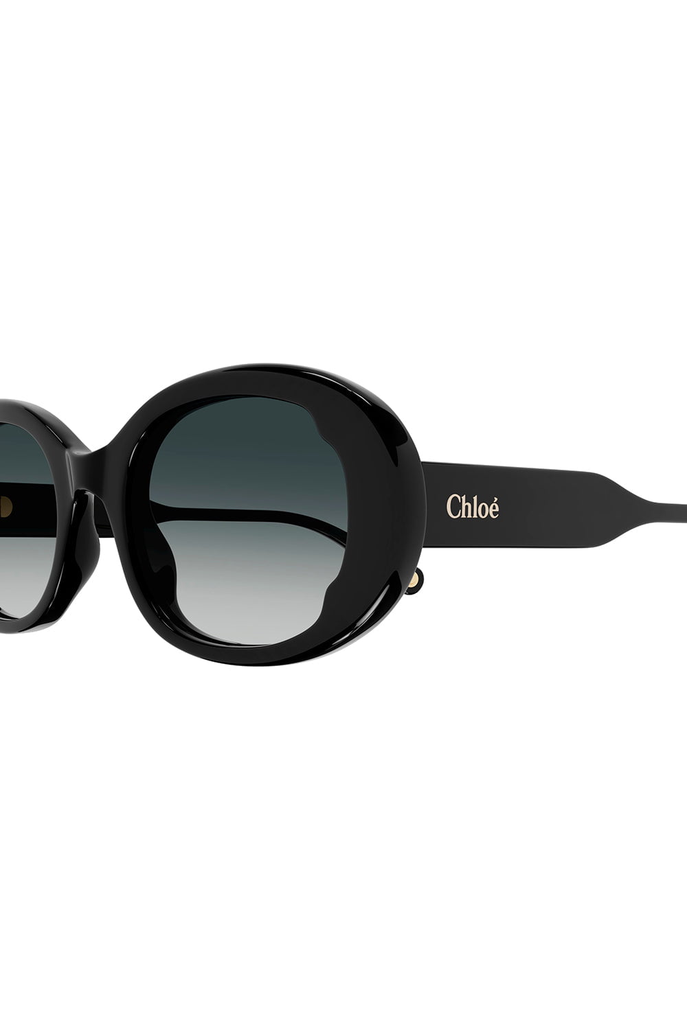 CHLOÉ-Round Sunglasses - Black Grey-BLK/GREY