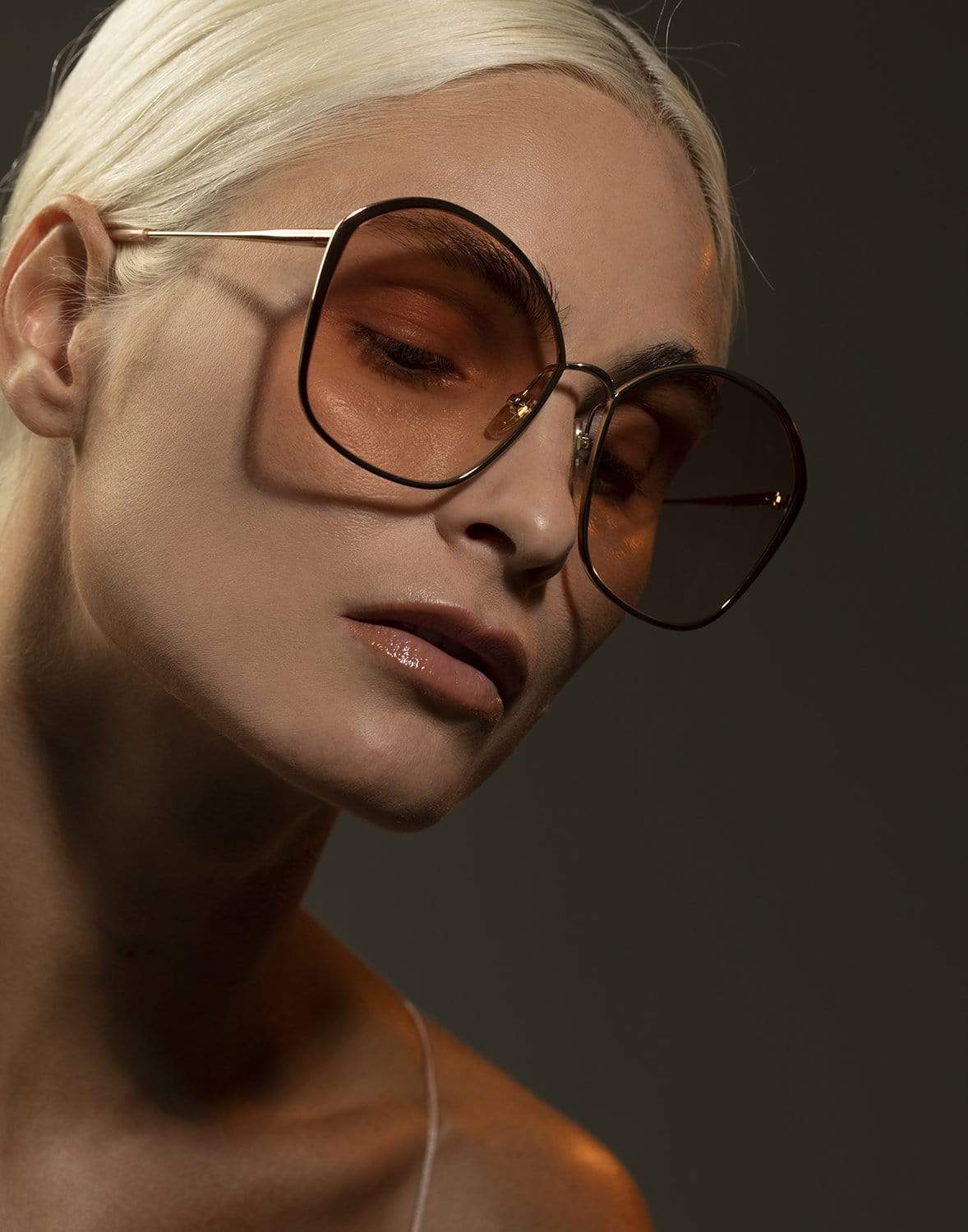 CHLOÉ-CH0015S 002 Geometric Metal Sunglasses-BROWN