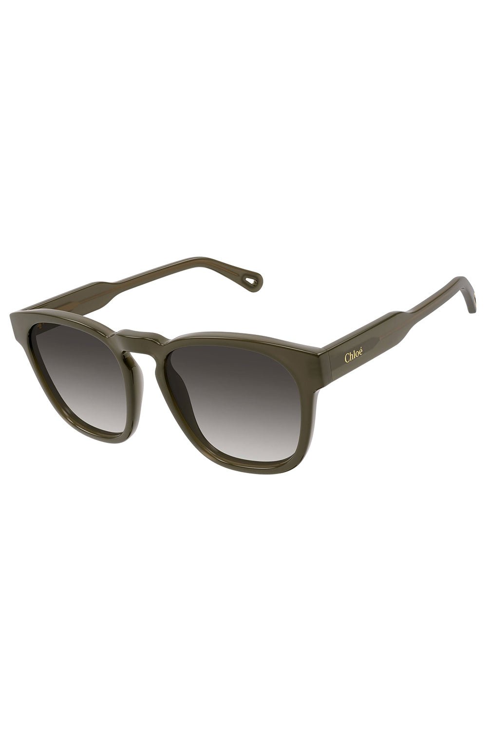 CHLOÉ-Rectangle Sunglasses-BRWN/GRY