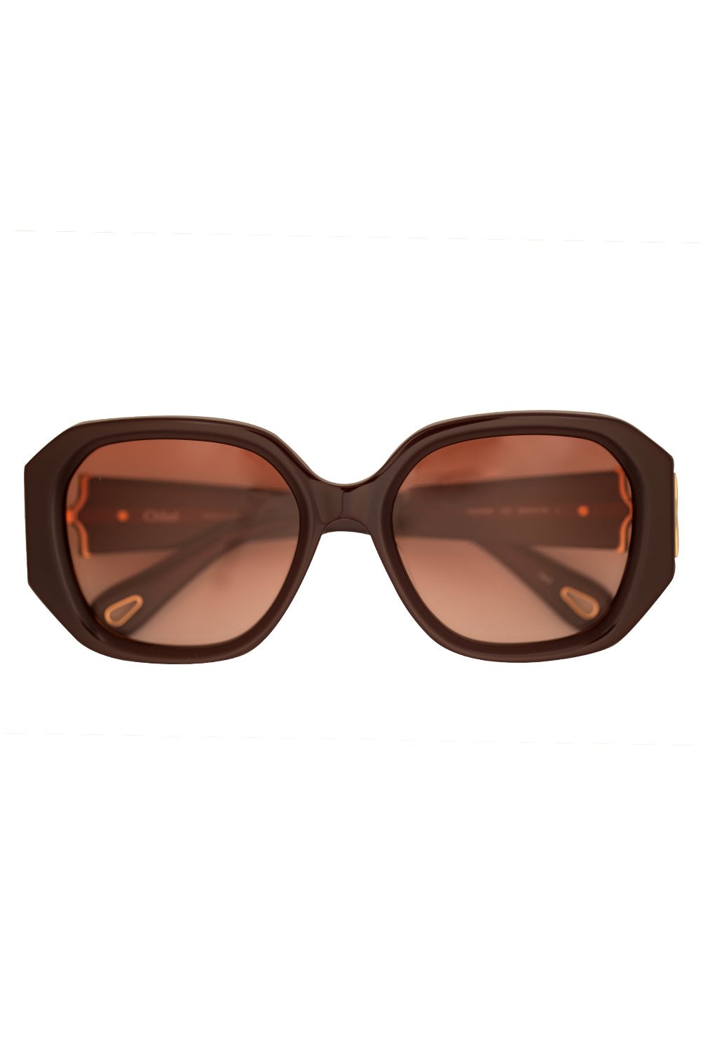 CHLOÉ-Marcie Sunglasses-BURGUNDY/ORANGE