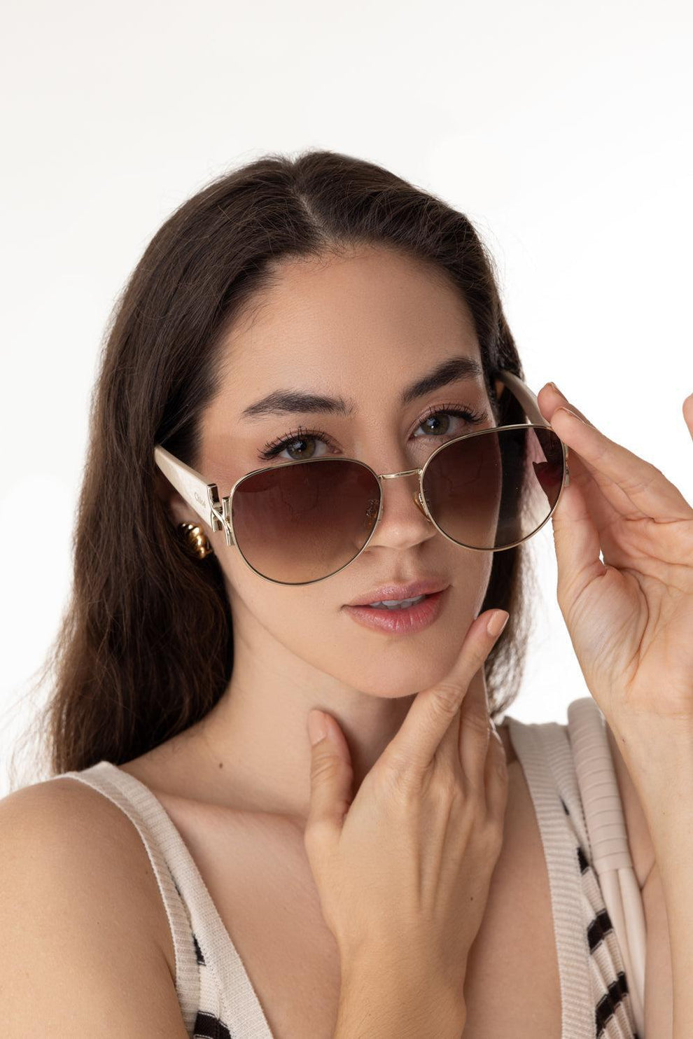 Oval Aviator Sunglasses | CHLOÉ – Marissa Collections display picture 2