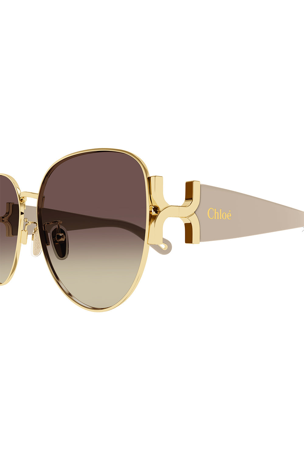 Oval Aviator Sunglasses-GLDIVOBR-ACCESSORIESUNGLASSES-CHLOÉ