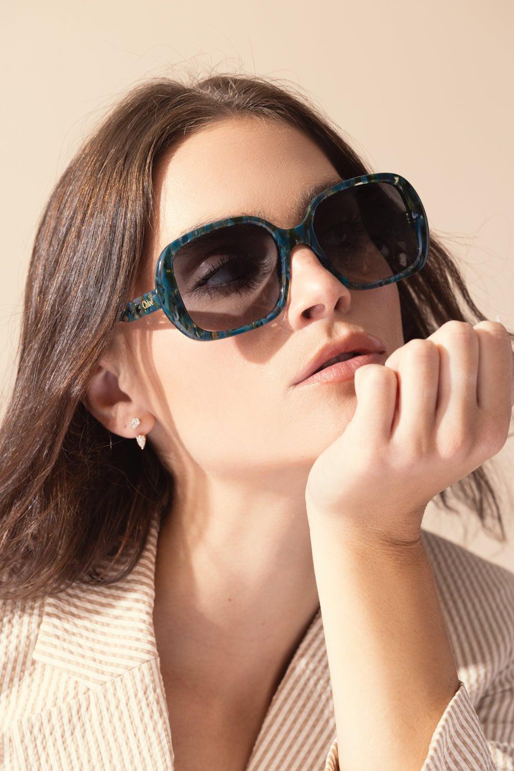 Patterened Square Sunglasses | CHLOÉ – Marissa Collections