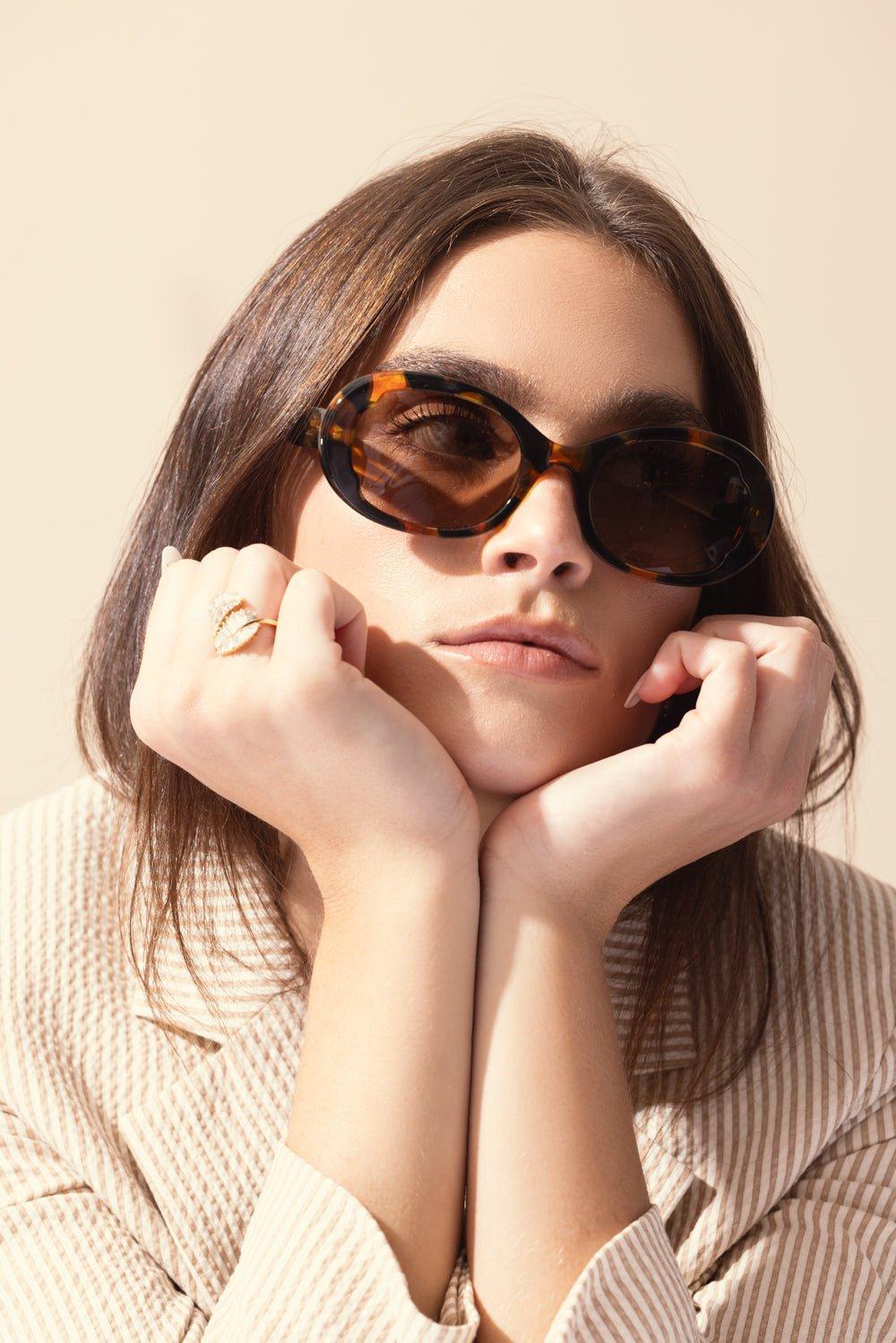 CHLOÉ-Round Sunglasses - Havana Tortoise-HAV/TORT