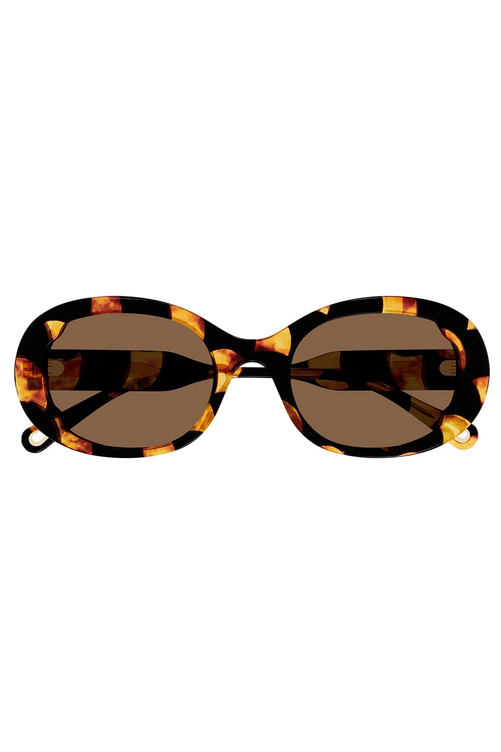 CHLOÉ-Round Sunglasses - Havana Tortoise-HAV/TORT