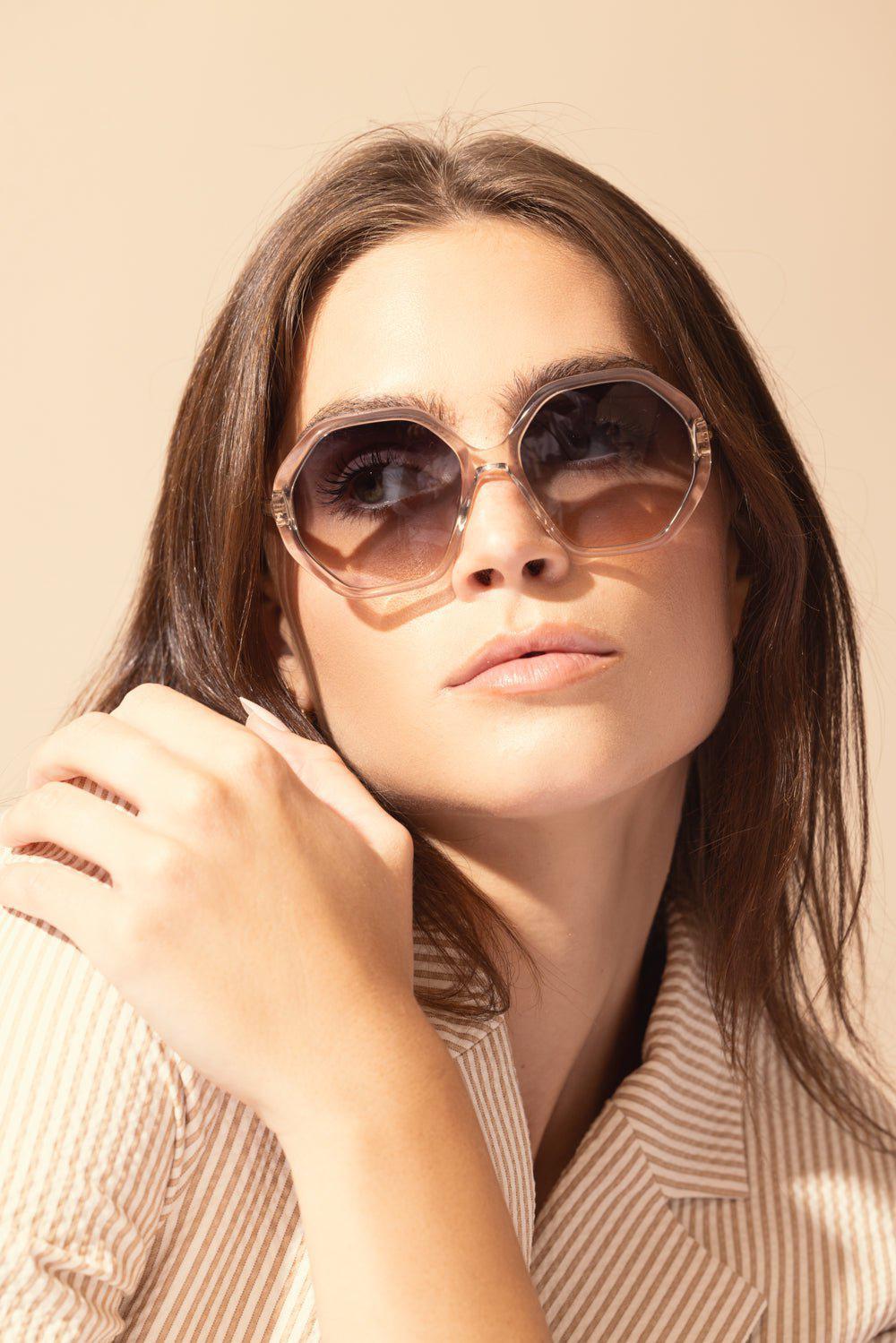 CHLOÉ-Esther Sunglasses-NUDE/GRN