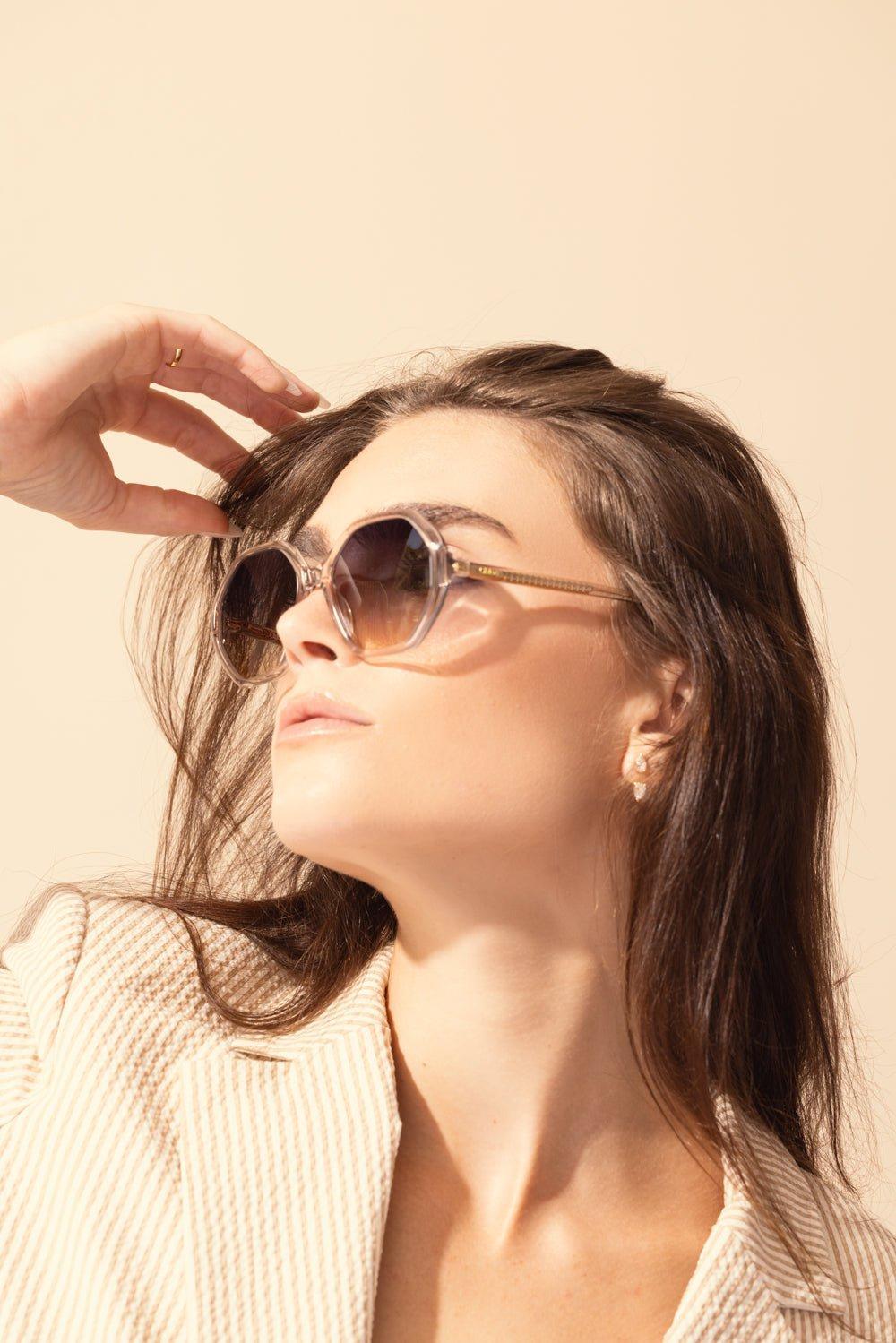 CHLOÉ-Esther Sunglasses-NUDE/GRN