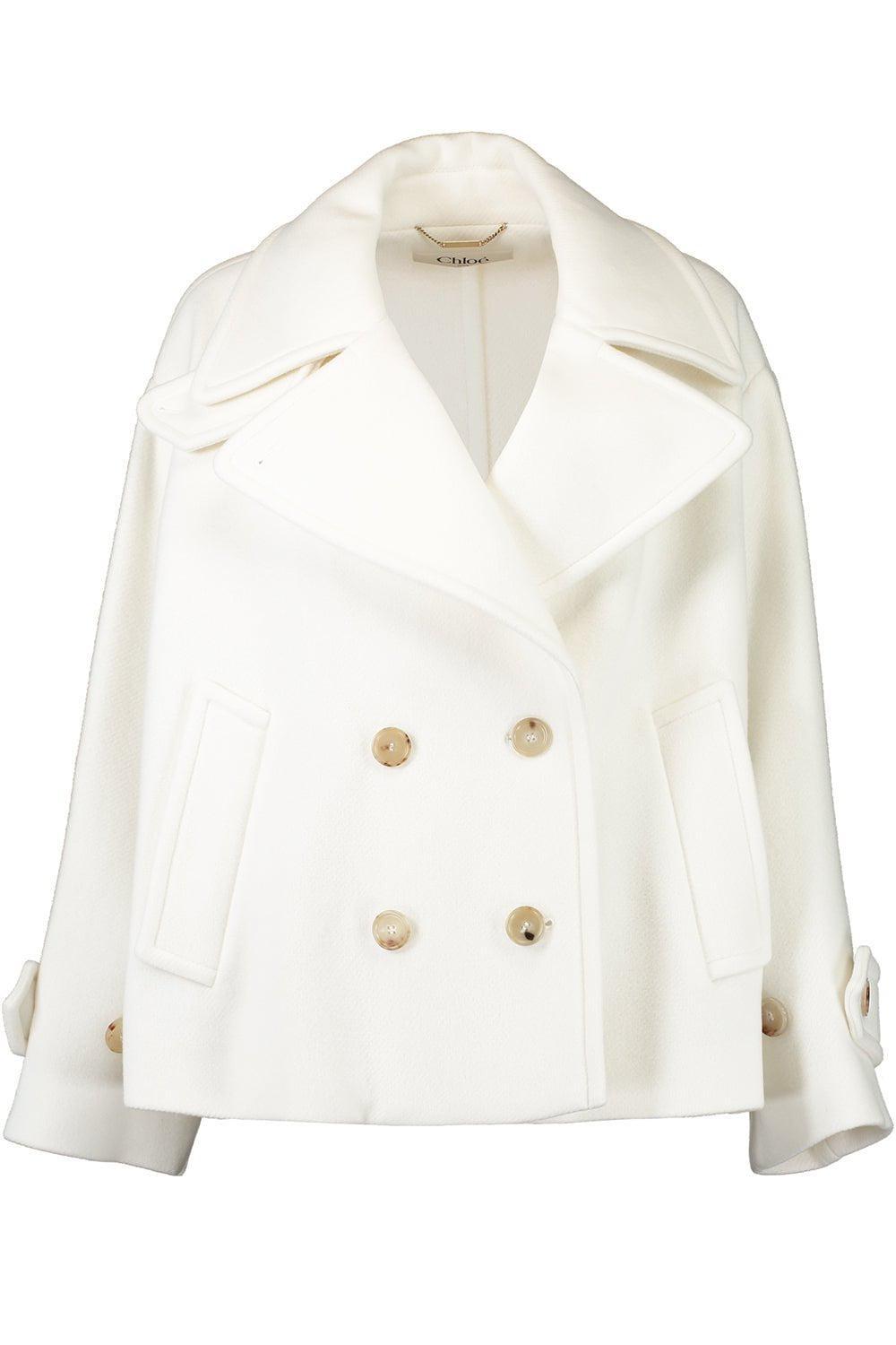CHLOÉ-Cropped Pea Coat-