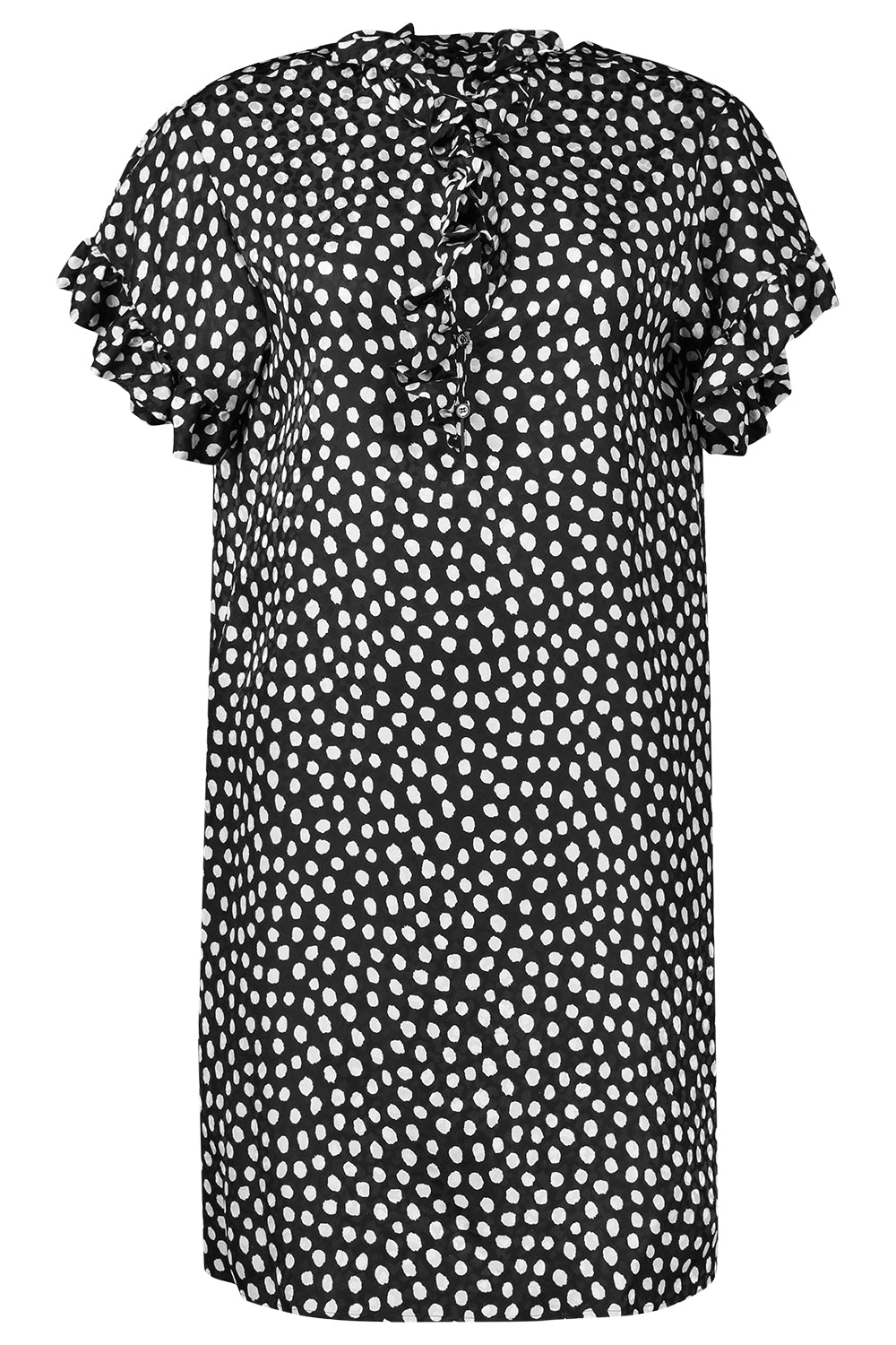 Silk Mini Ruffle Dress-ANIMAL-36-CLOTHINGDRESSCASUAL-CHLOÉ