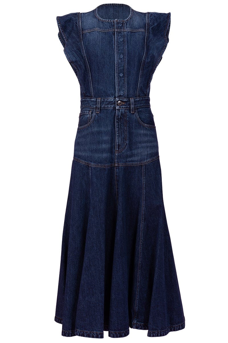 CHLOÉ-Denim Maxi Dress-