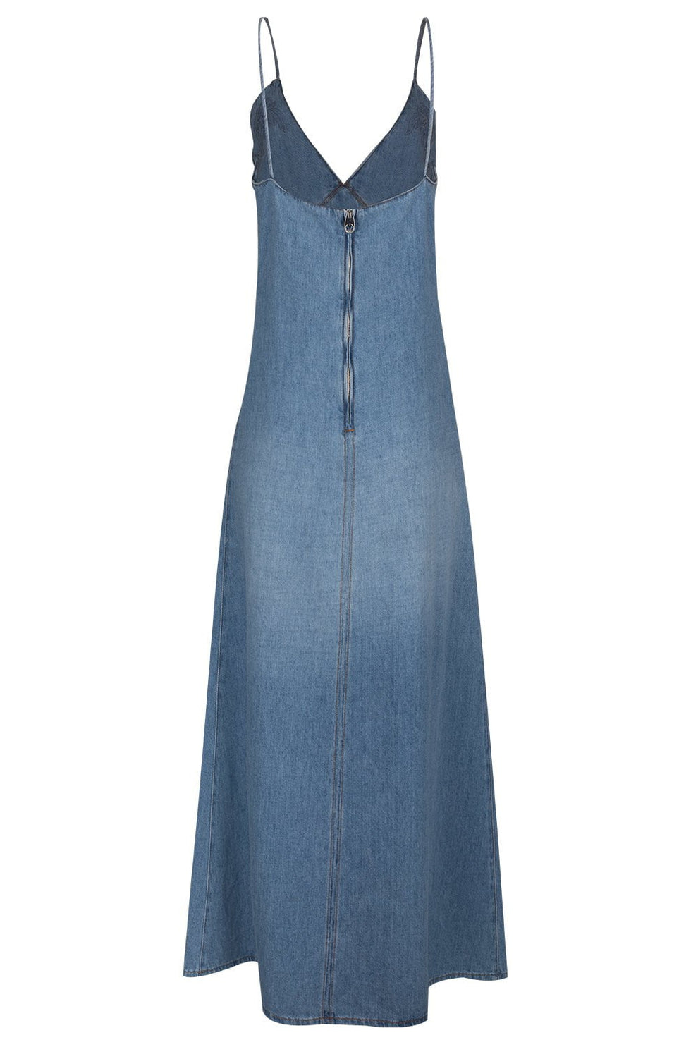 Long Flare Denim Dress