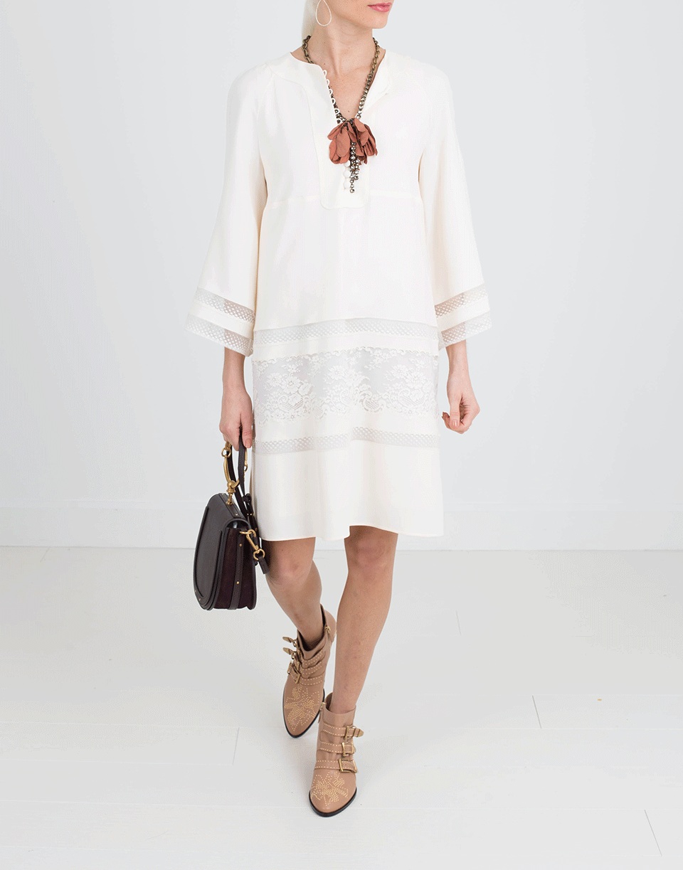 CHLOÉ-Shift Lace Dress-