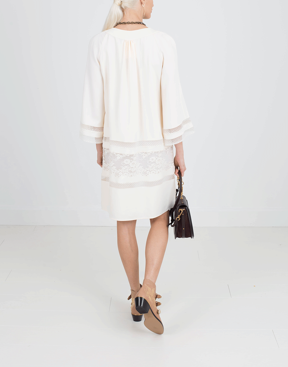 CHLOÉ-Shift Lace Dress-