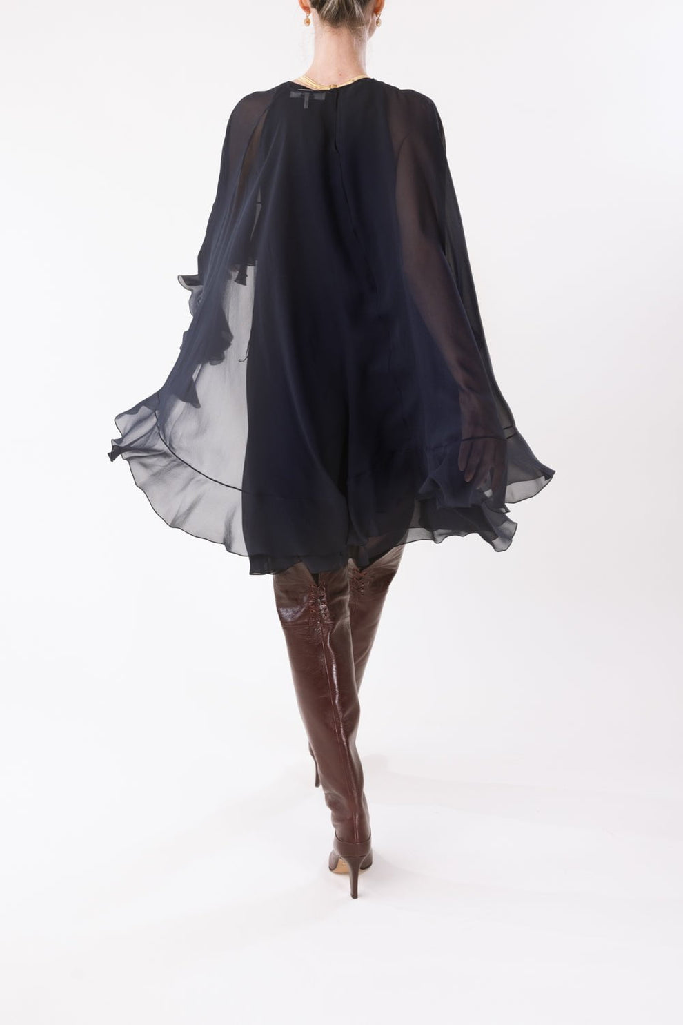 sexiest black cocktail dresses Mini Cape Dress