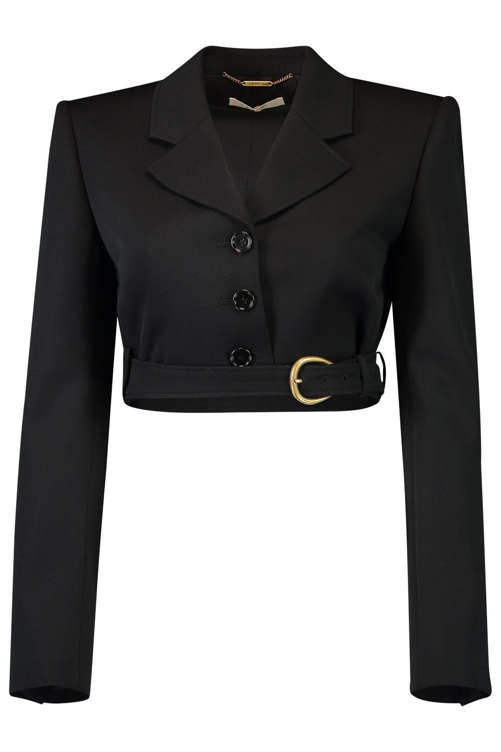 Spencer Crop Jacket-BLACK-36-CLOTHINGJACKETBLAZERS-CHLOÉ