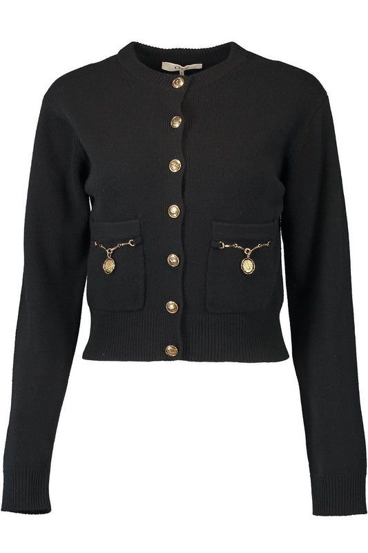 Horse Medal Cardigan-BLACK-XS-CLOTHINGJACKETCASUAL-CHLOÉ