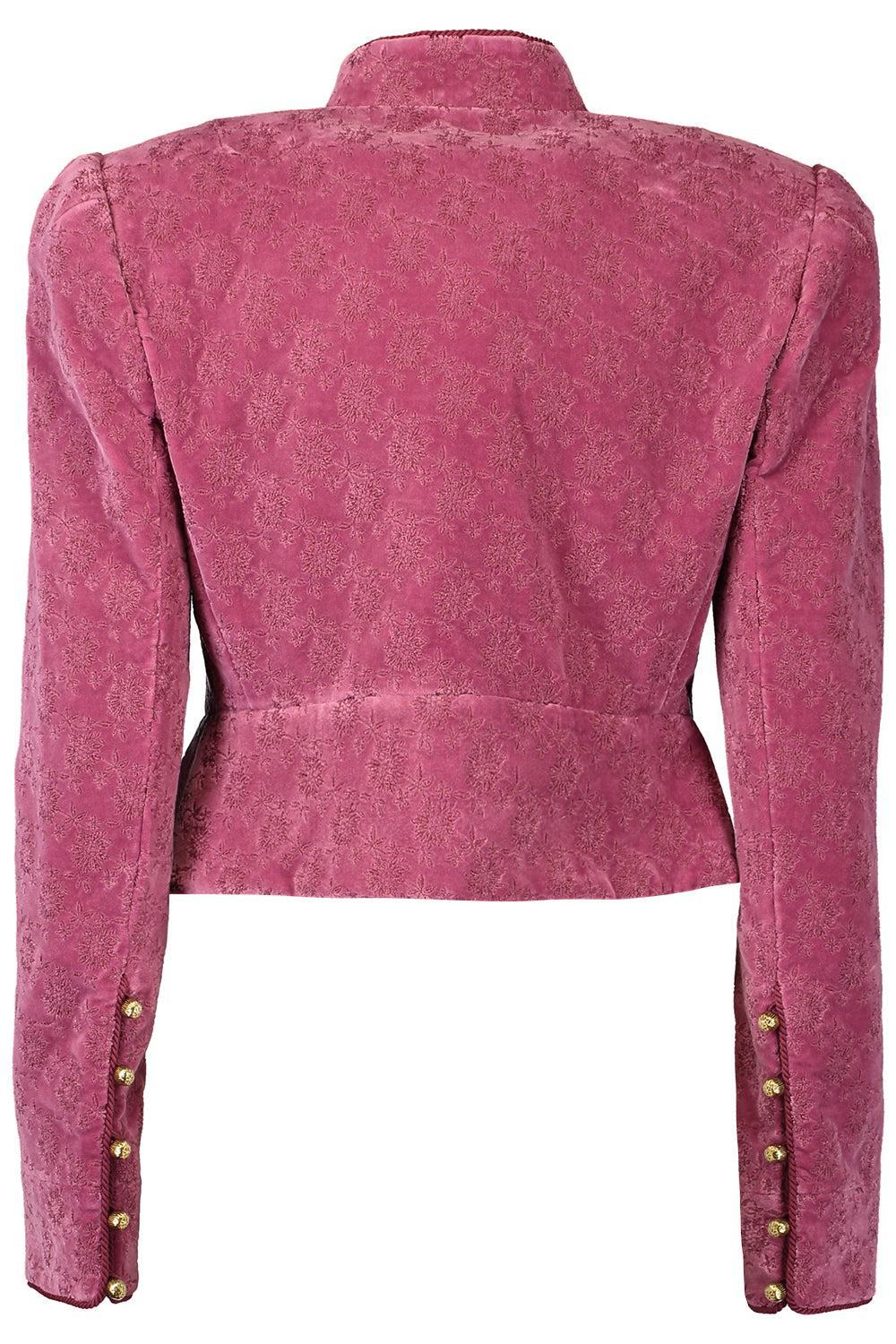 Velvet Button Front Crop Top-BRNTLILC-34-CLOTHINGJACKETCASUAL-CHLOÉ